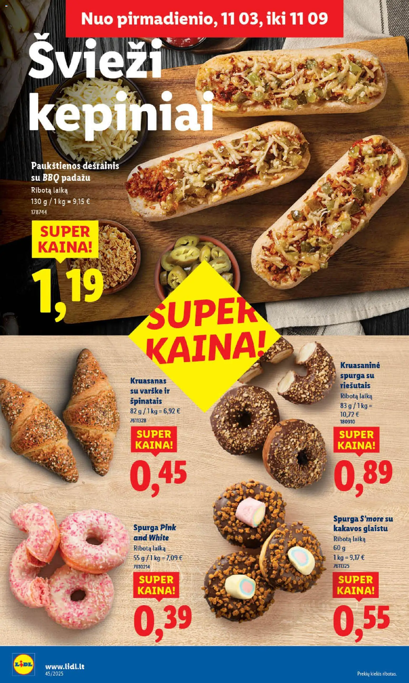 LIDL akcijos nuo 06.11.2025 | Puslapis: 3 | Prekių: Spurga, Varškė