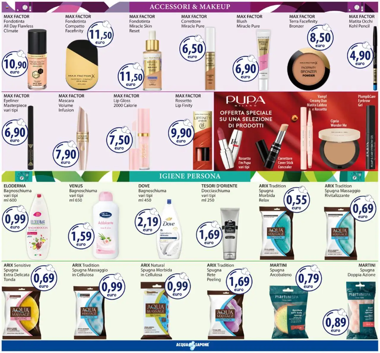 Volantino Acqua e Sapone del 06.10.2025 | Pagina: 5 | Prodotti: Peeling, Sapone, Bagnoschiuma, Blush