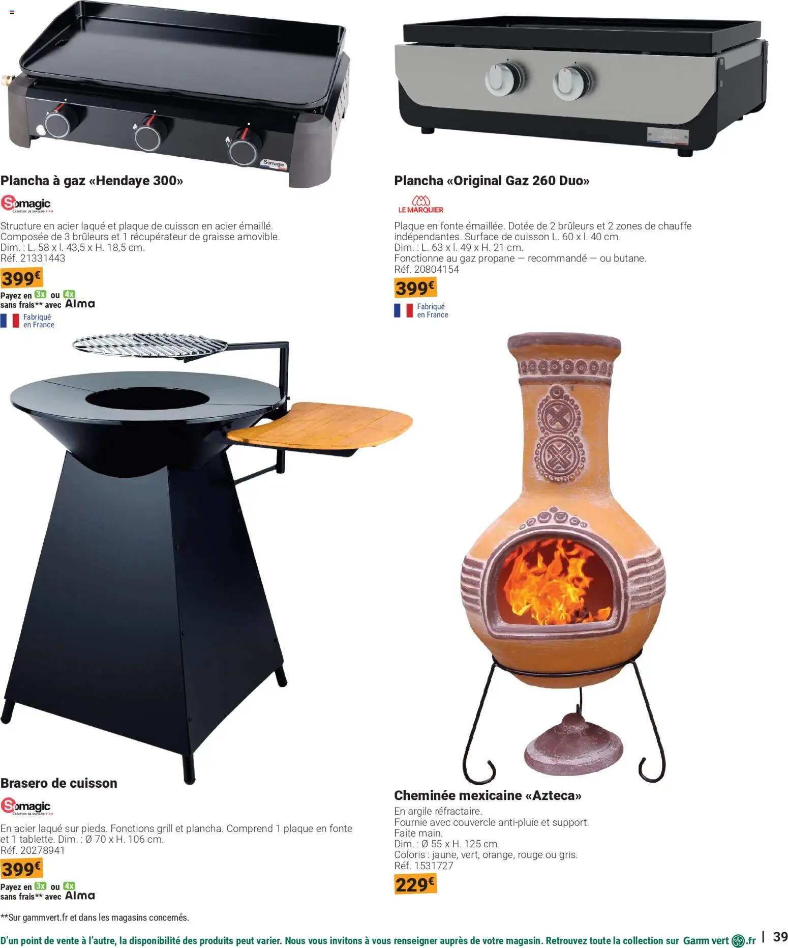 {H1} | Page: 39 | Produits: Plancha, Brasero, Grill, Laque