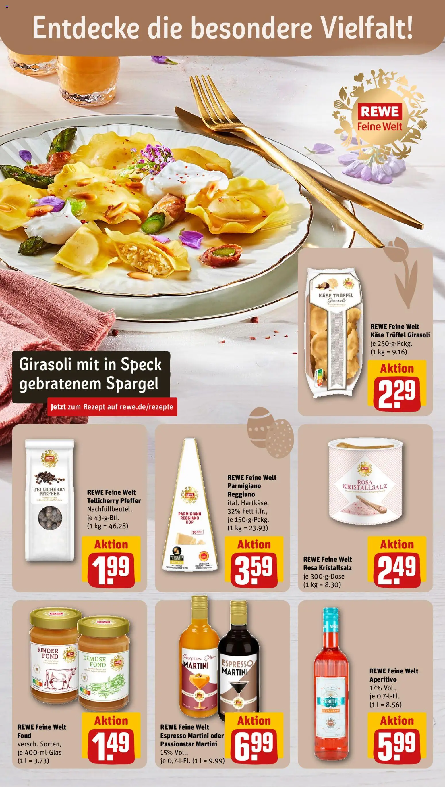 Rewe Prospekt 	 – gültig ab 30.03.2026 | Seite: 16 | Produkte: Martini, Käse, Pfeffer, Pasta