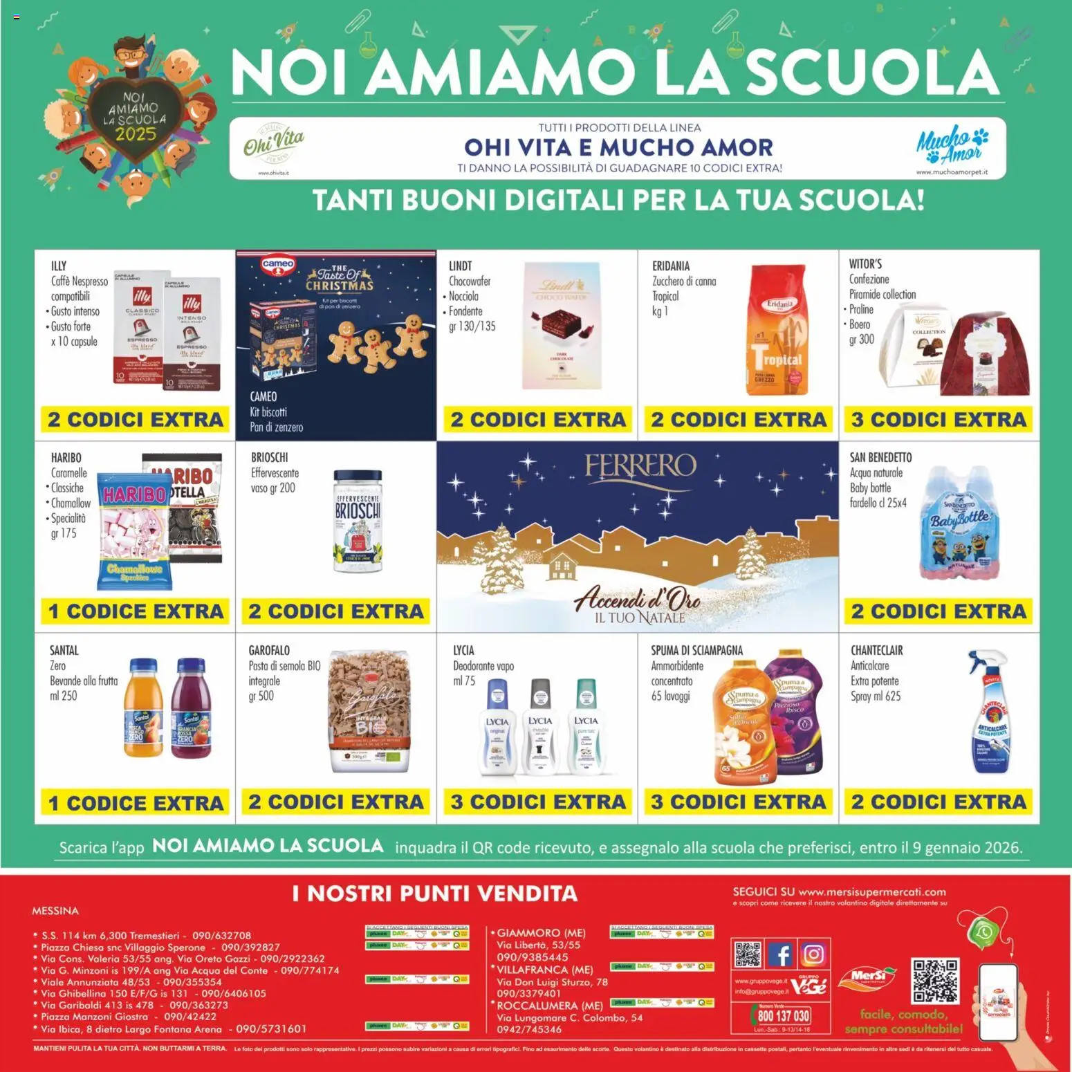Volantino MerSi Supermercati del 29.11.2025 | Pagina: 16 | Prodotti: Caffè, Biscotti, Acqua, Zucchero