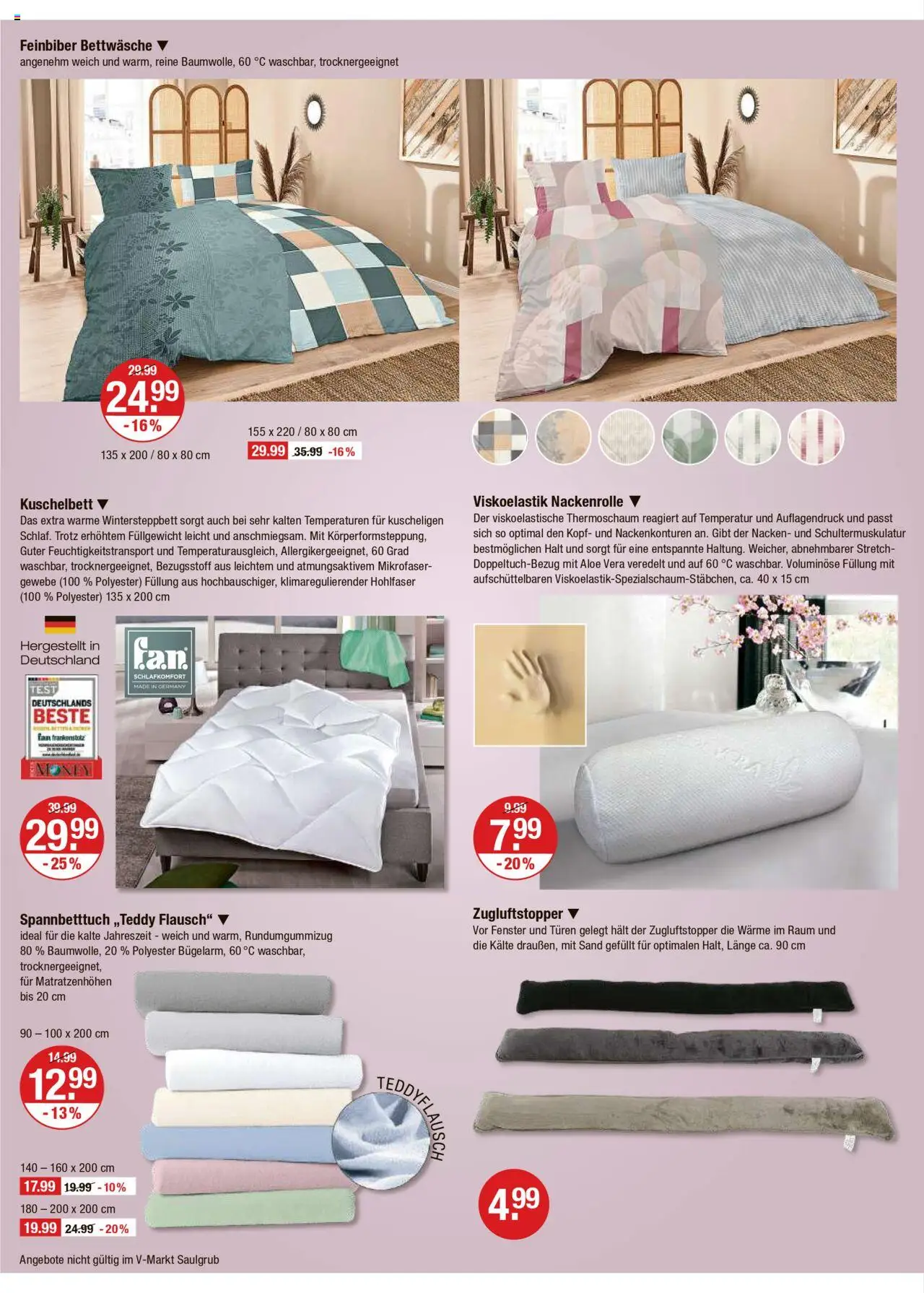 V-Markt - Hallertau / Oberpfalz – gültig ab 23.10.2025 | Seite: 20 | Produkte: Bettwäsche