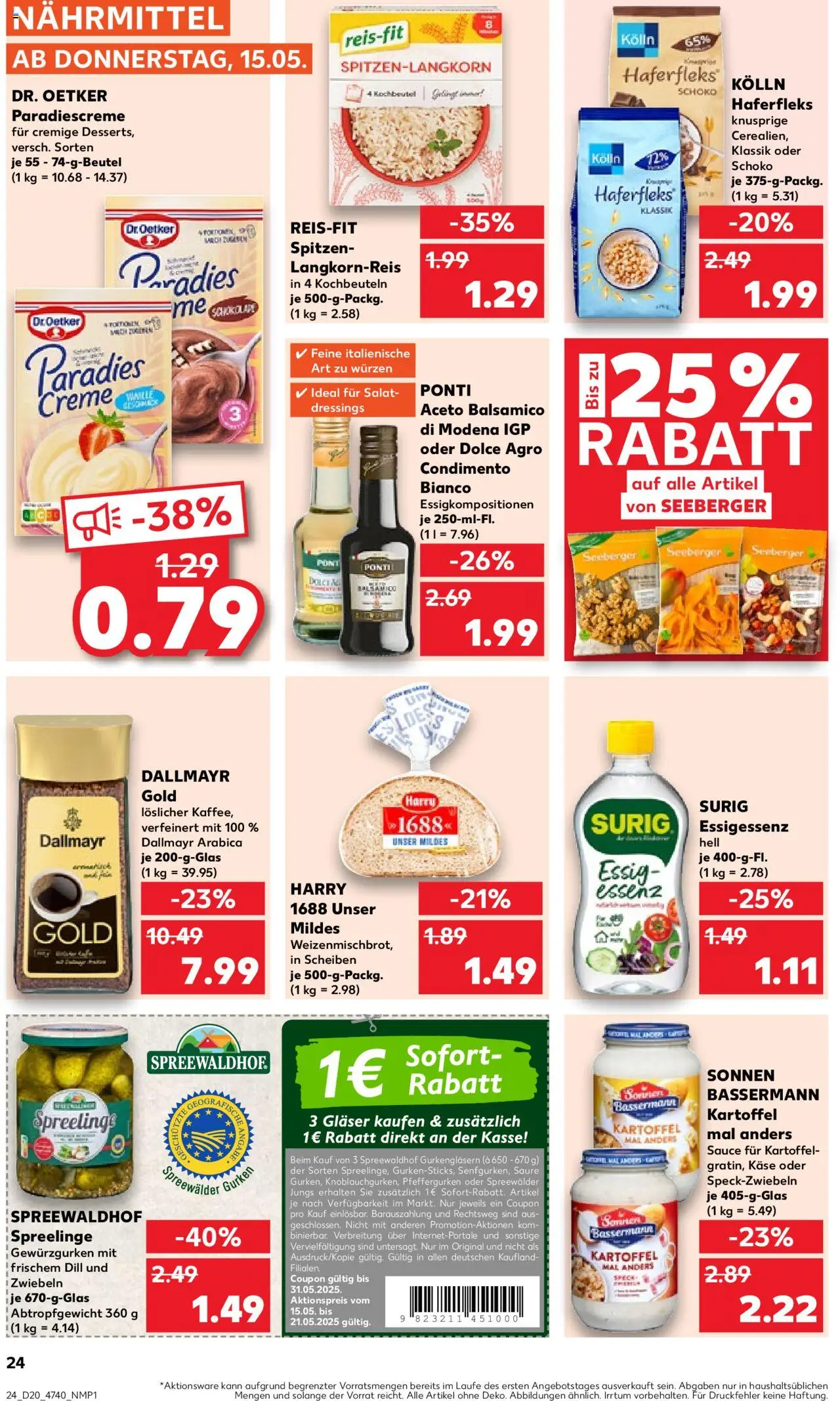 Kaufland - Hannover, Bornumer Straße 141 - gültig ab dem 15.05.2025 | Seite: 24 | Produkte: Käse, Schokolade, Gurken, Salat