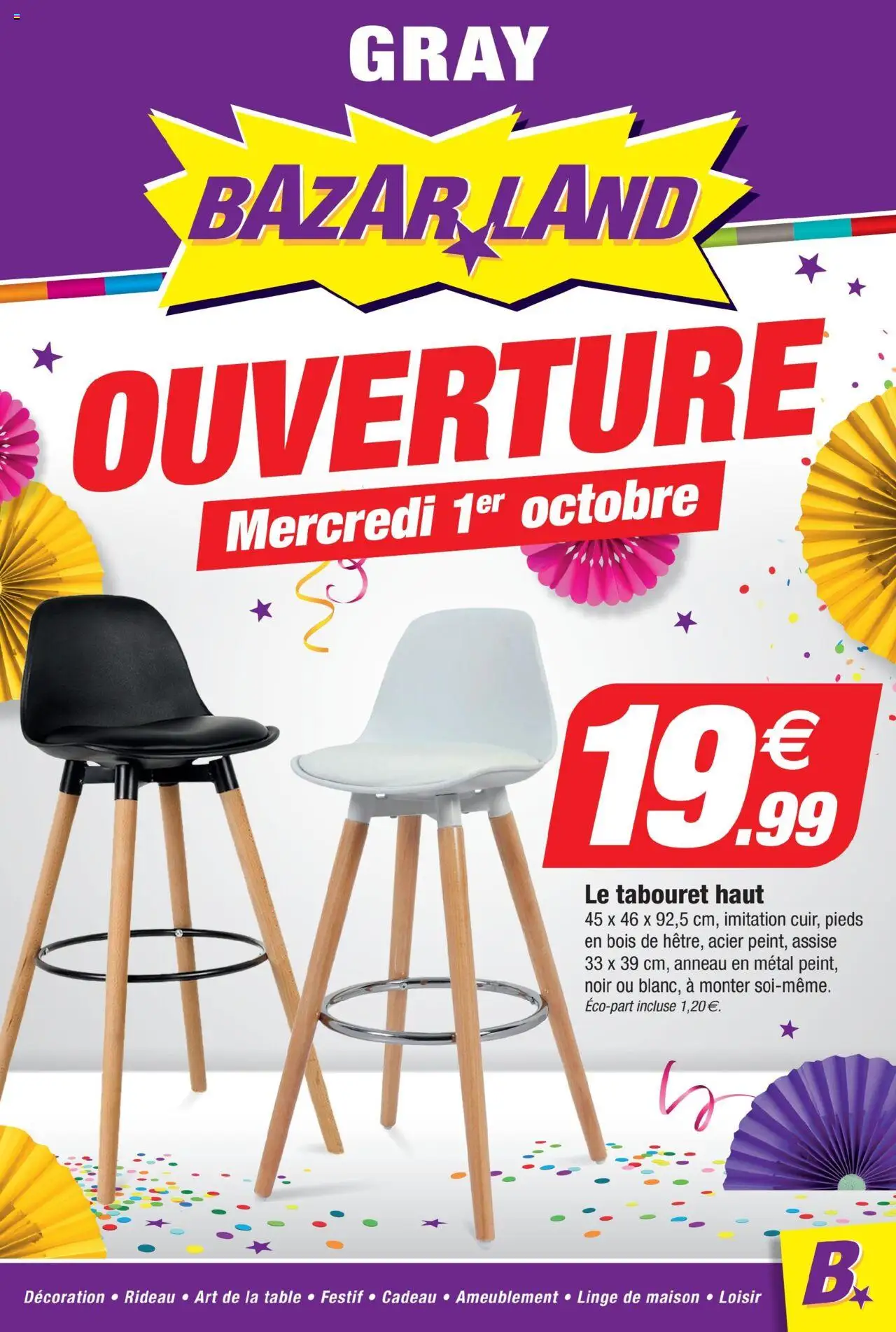 {H1} | Page: 1 | Produits: Le tabouret, Table