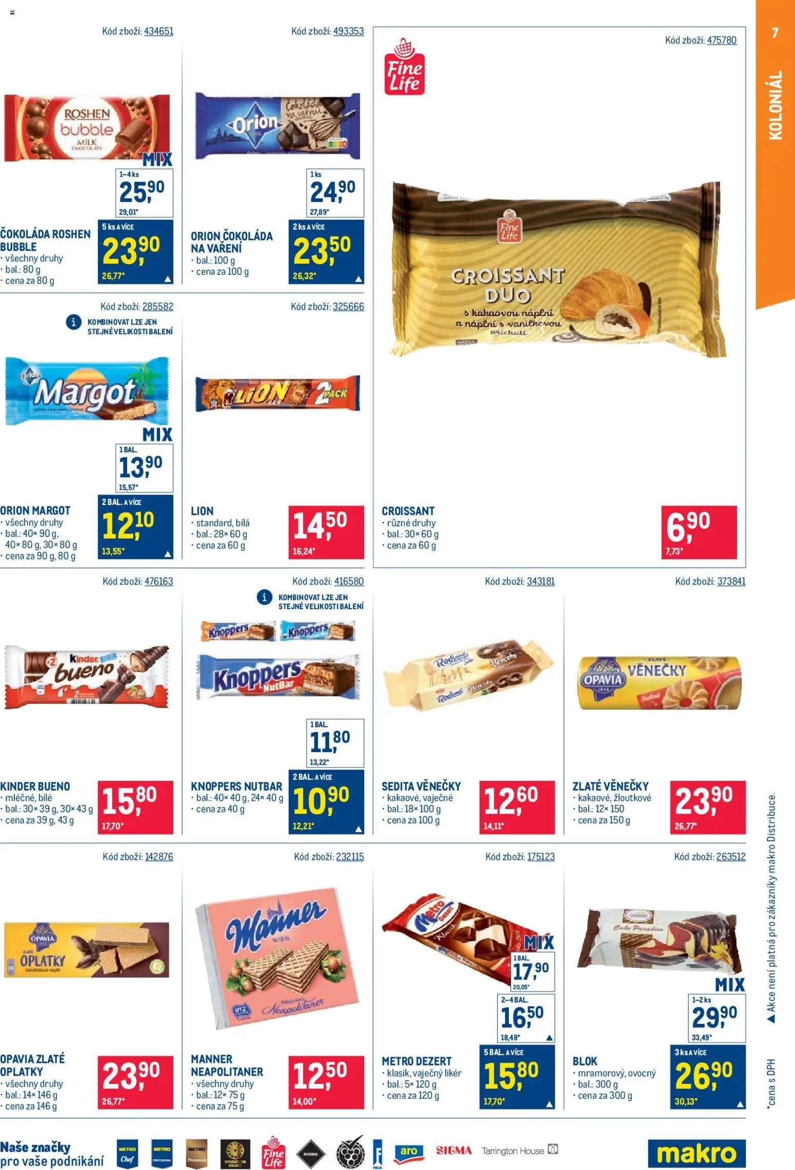 Makro leták - Maloobchod od 28.01.2026 | Strana: 7 | Produkty: Croissant, Vaječný Likér, Kinder, Kinder Bueno