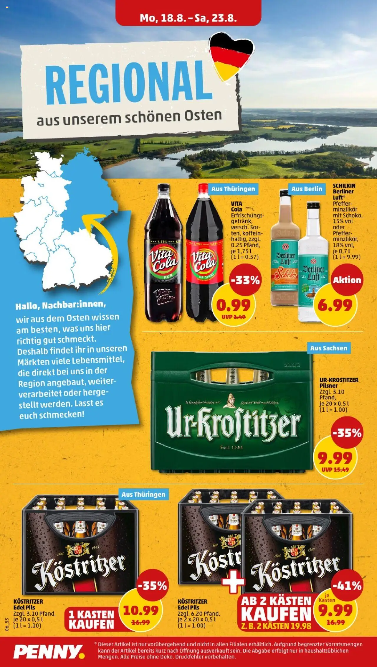 Penny - Thüringen - gültig ab dem 18.08.2025 | Seite: 6 | Produkte: Berliner, Kostritzer, Pils, Pfeffer