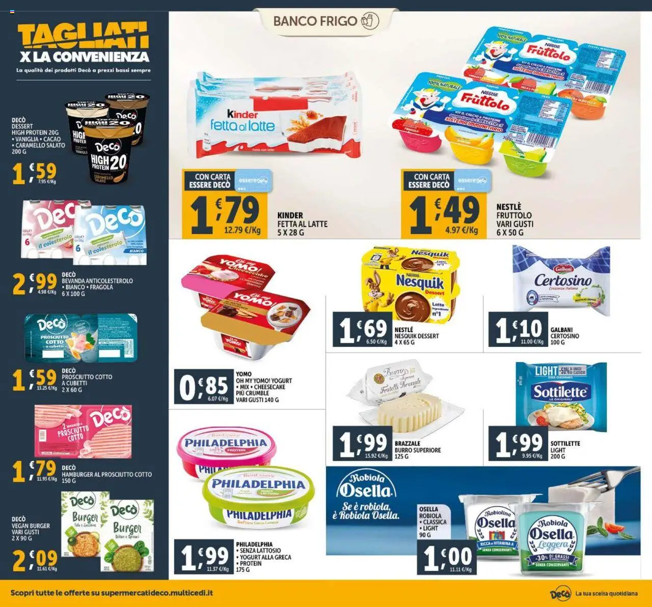Volantino Decò del 23.09.2025 | Pagina: 8 | Prodotti: Latte, Burro, Crescenza, Robiola