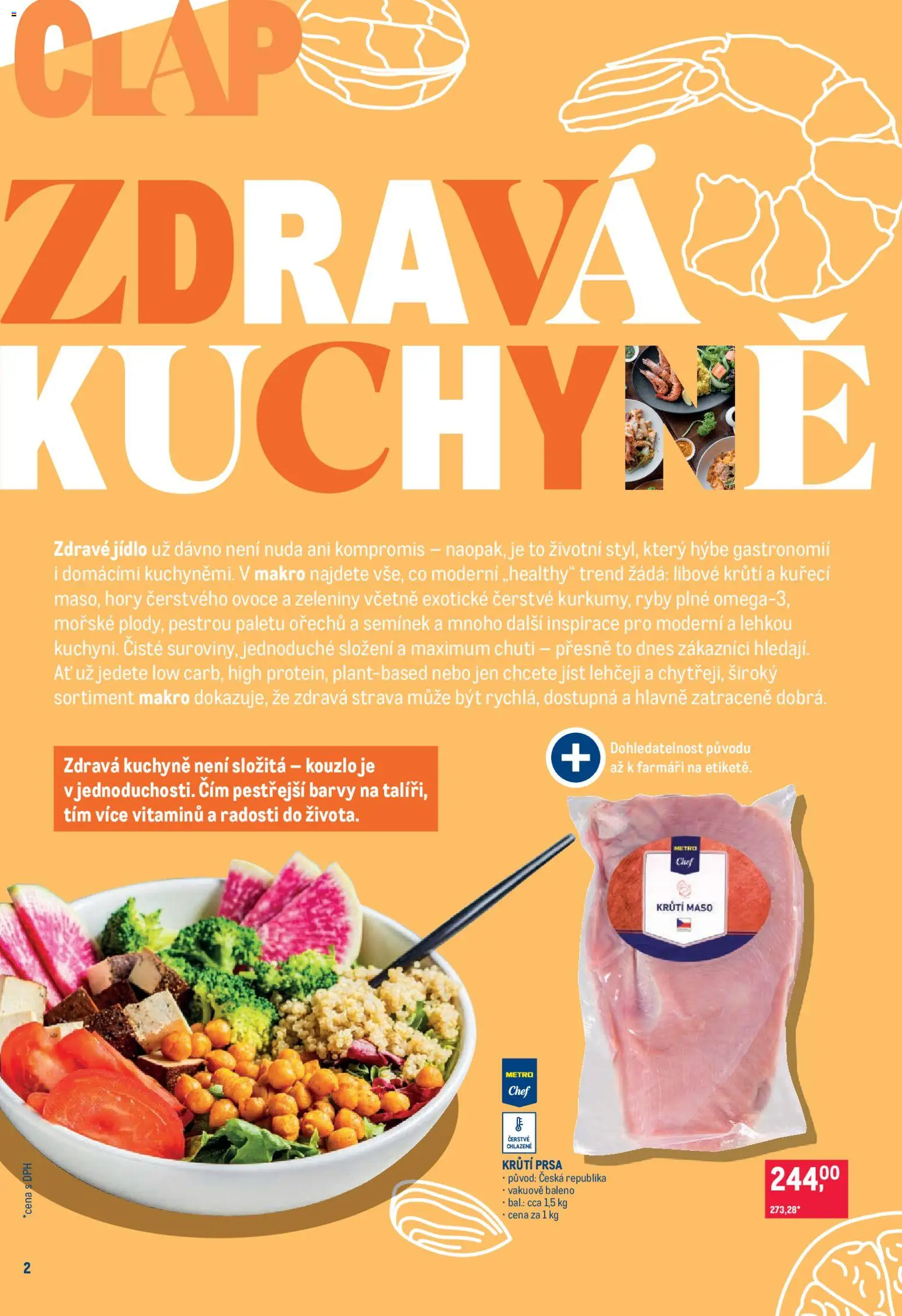 Makro leták - Pro milovníky jídla od 28.01.2026 | Strana: 2 | Produkty: Ovoce, Ryby, Maso, Krůtí maso