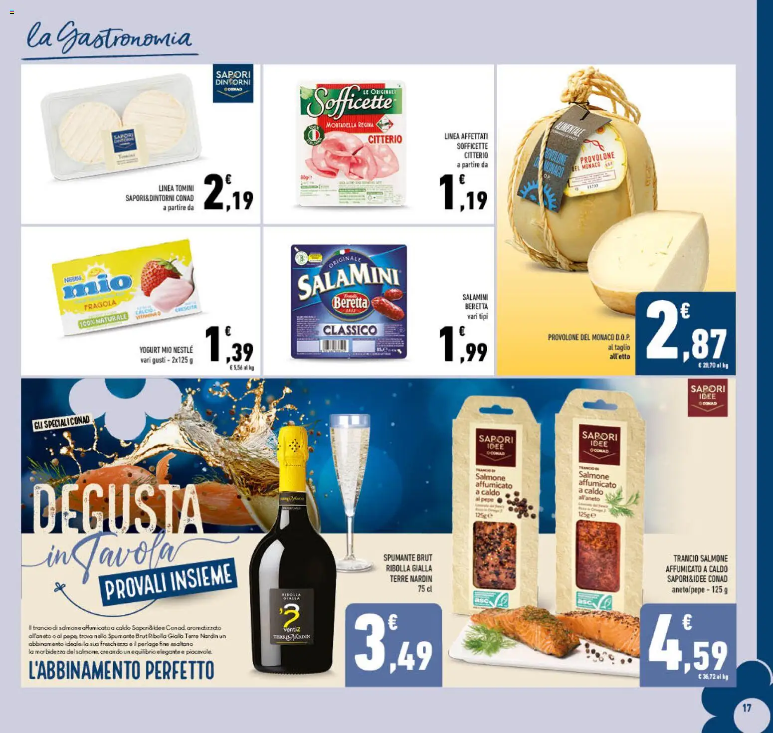 Volantino Conad del 29.01.2026 | Pagina: 17 | Prodotti: Salmone affumicato, Provolone, Pepe, Spumante