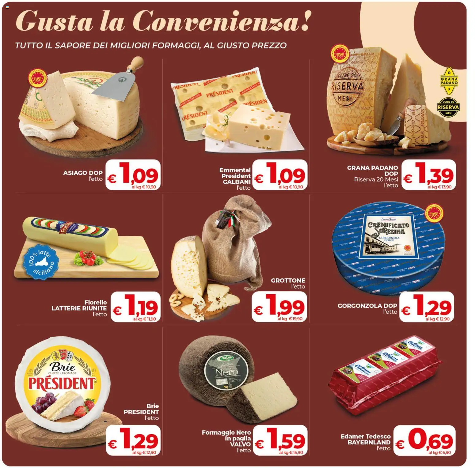 Volantino COOP del 24.02.2026 | Pagina: 6 | Prodotti: Latte, Formaggio, Gorgonzola, Emmental