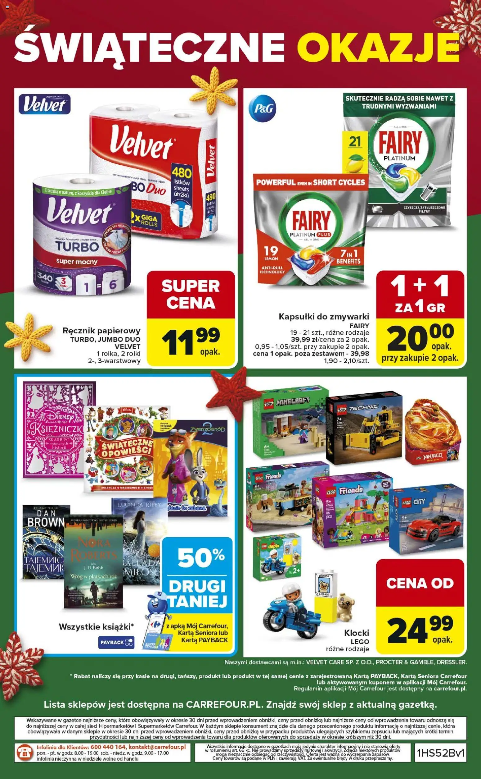 Carrefour Gazetka - Świąteczne okazje od 21.12.2025 | Strona: 8 | Produkty: Karta, Lego, Ręcznik papierowy, Kapsułki do zmywarki