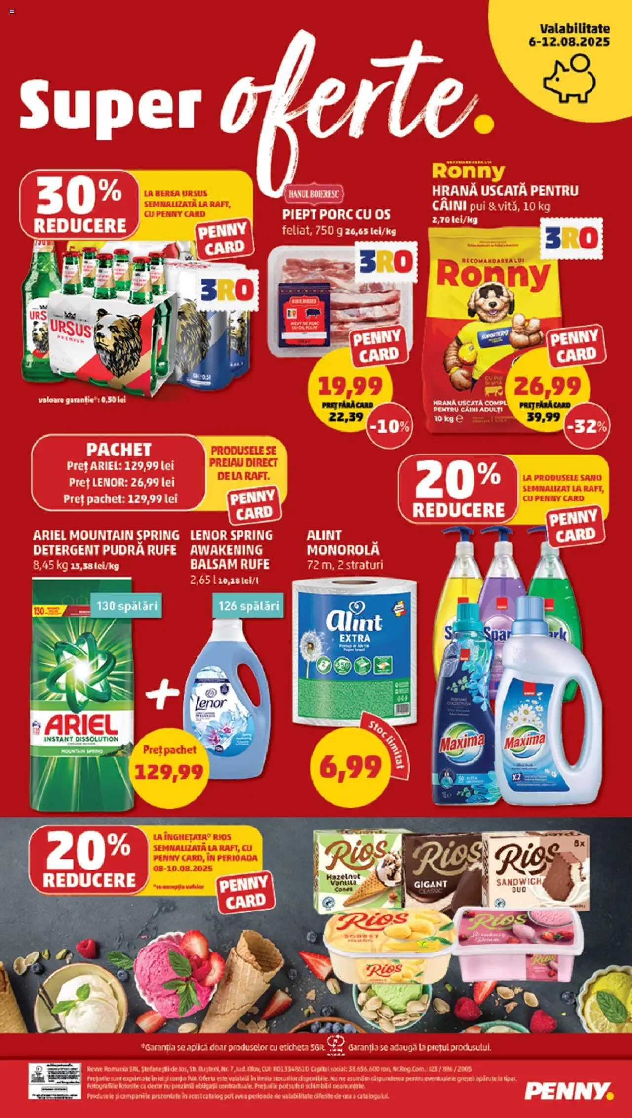 Catalog PENNY – valabil de la 06.08.2025 | Pagină: 24 | Produse: Pudră, Balsam, Detergent, Înghețată