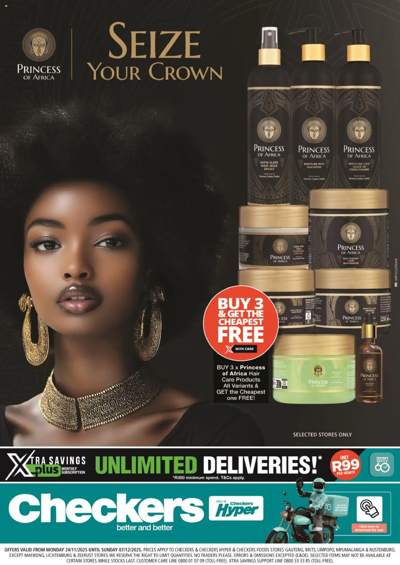 New Checkers catalogue – valid from 24.11.2025 | Page: 1 | Products: Lock, Shampoo, Conditioner, Mayonnaise