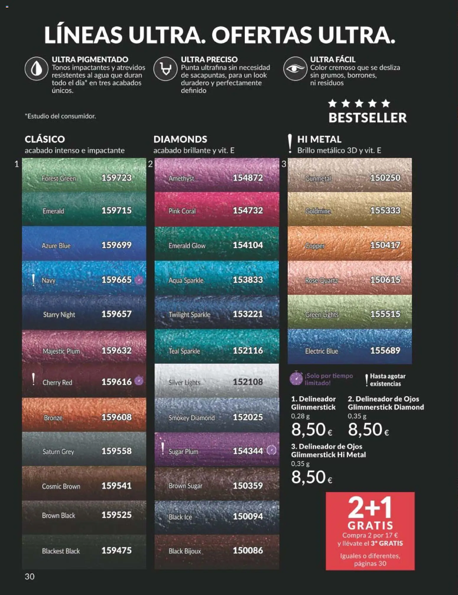 Catálogo AVON campaña 1 │ válido desde el 01.01.2026 | Página: 30 | Productos: Delineador de ojos, Delineador