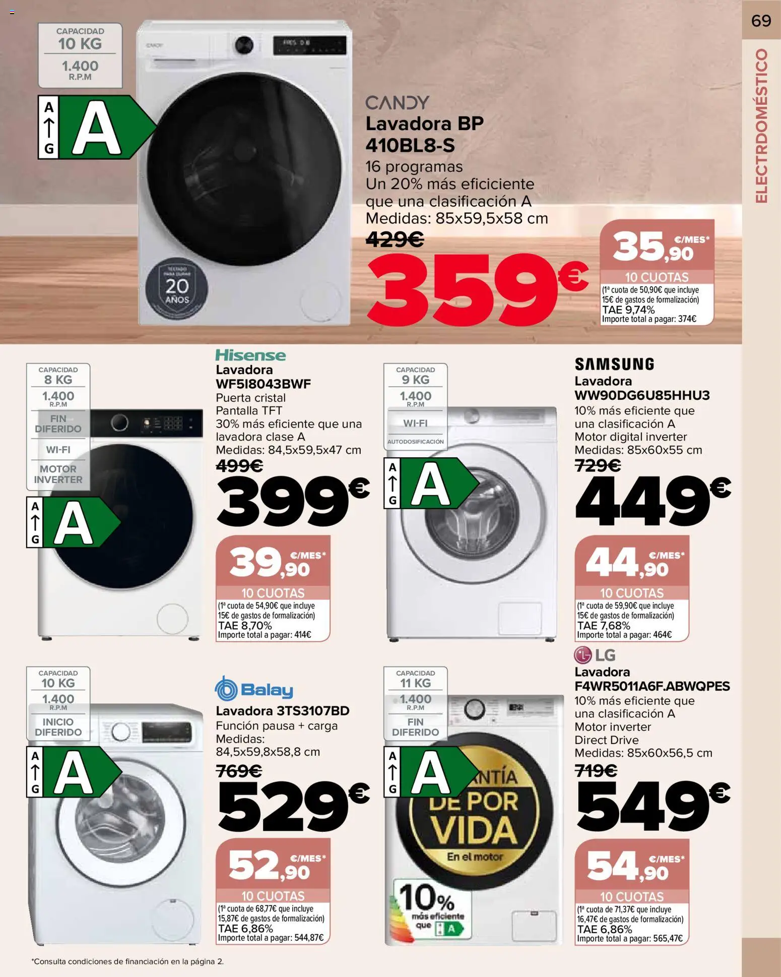 Carrefour folleto │ válido desde el 09.01.2026 | Página: 69 | Productos: Lavadora