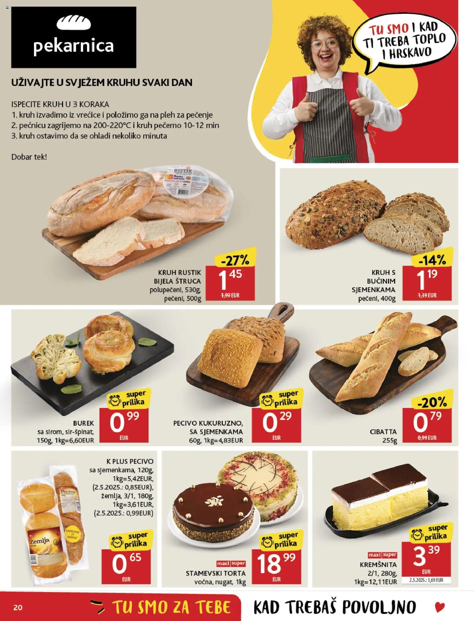 Konzum HR akciós ujság - amely érvényes a következő dátumtól: 07.01.2026 | Oldal: 20 | Termékek: Torta, Burek