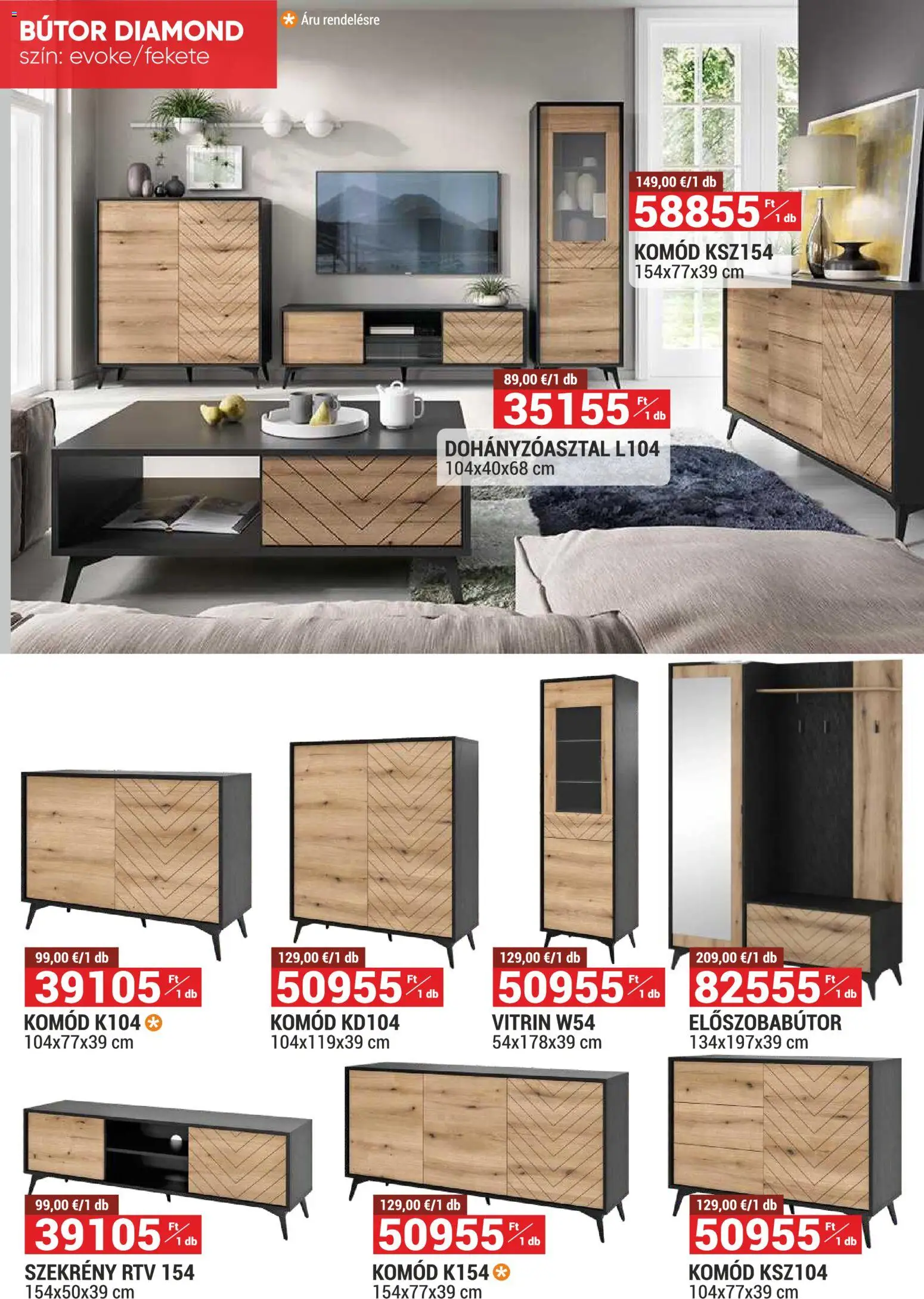 Merkury Market akciós ujság - amely érvényes a következő dátumtól: 01.11.2025 | Oldal: 6 | Termékek: Bútor, Komód, Vitrin, Szekrény