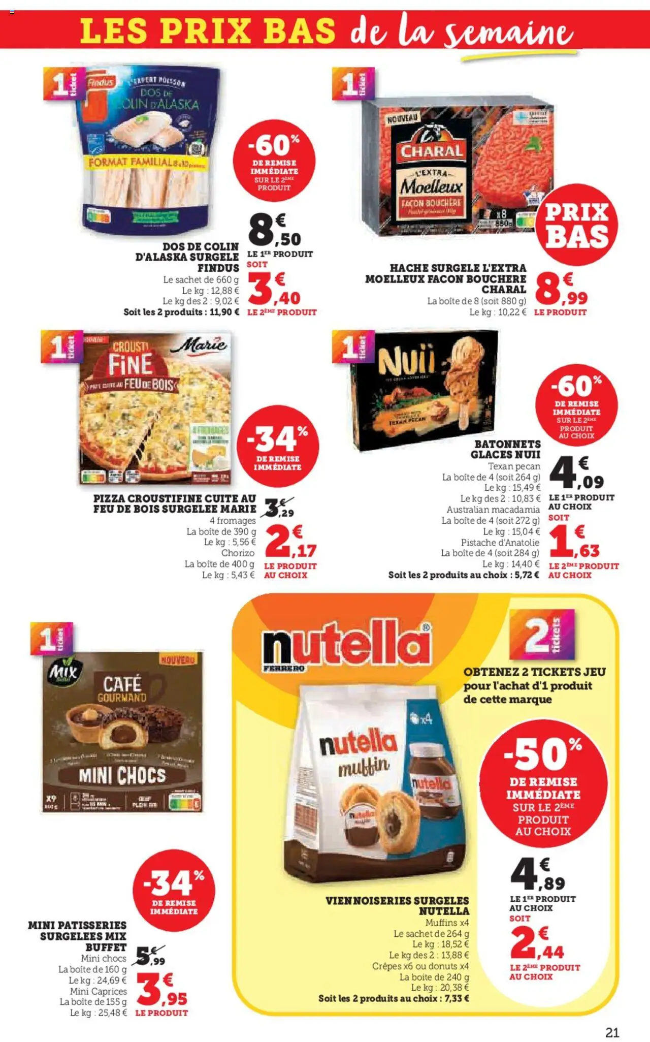  | Page: 21 | Produits: Chorizo, Buffet, Pizza, Poisson