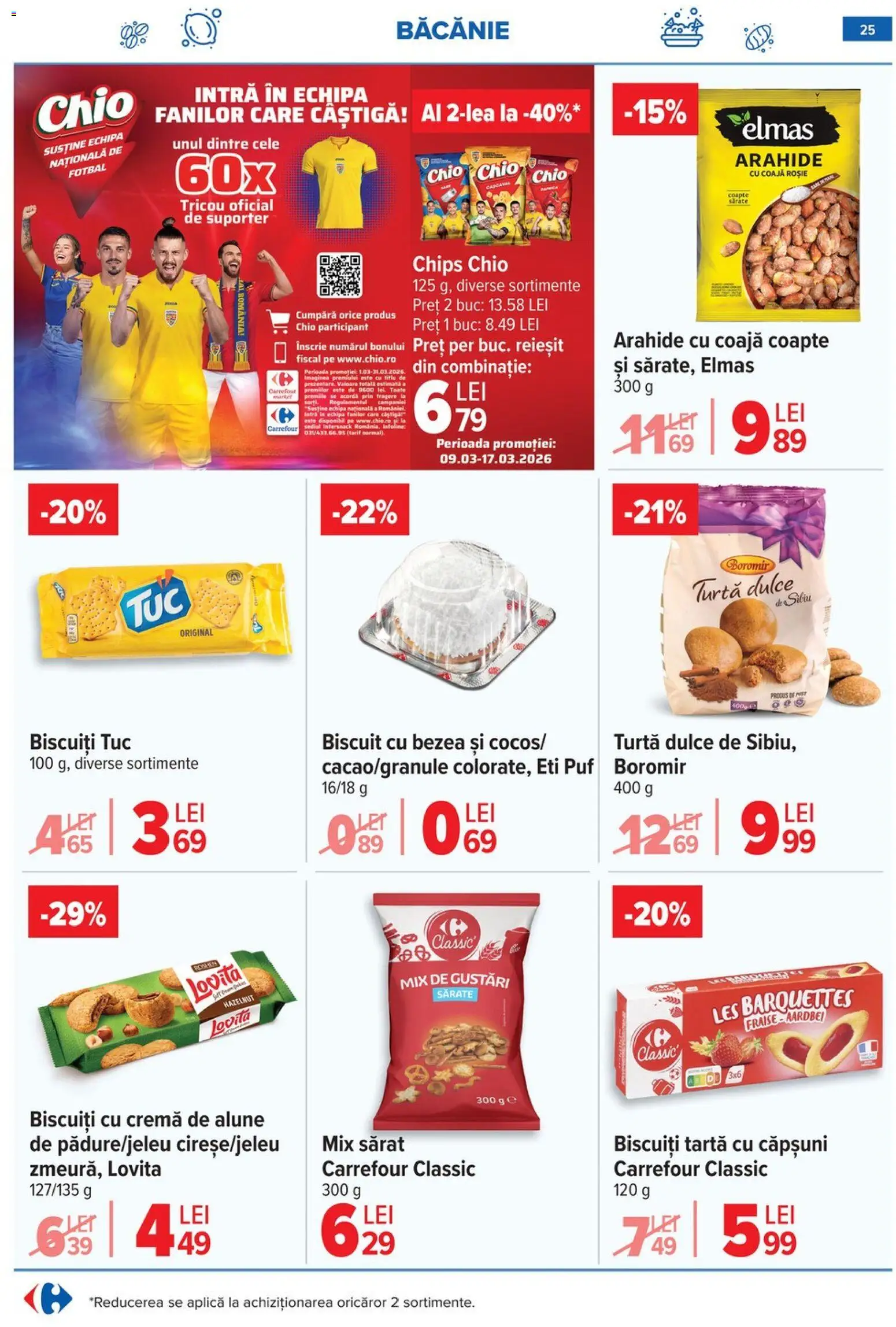 Noul catalog Carrefour – valabil de la 09.03.2026 | Pagină: 28 | Produse: Cremă, Căpșuni, Biscuiți, Turtă dulce