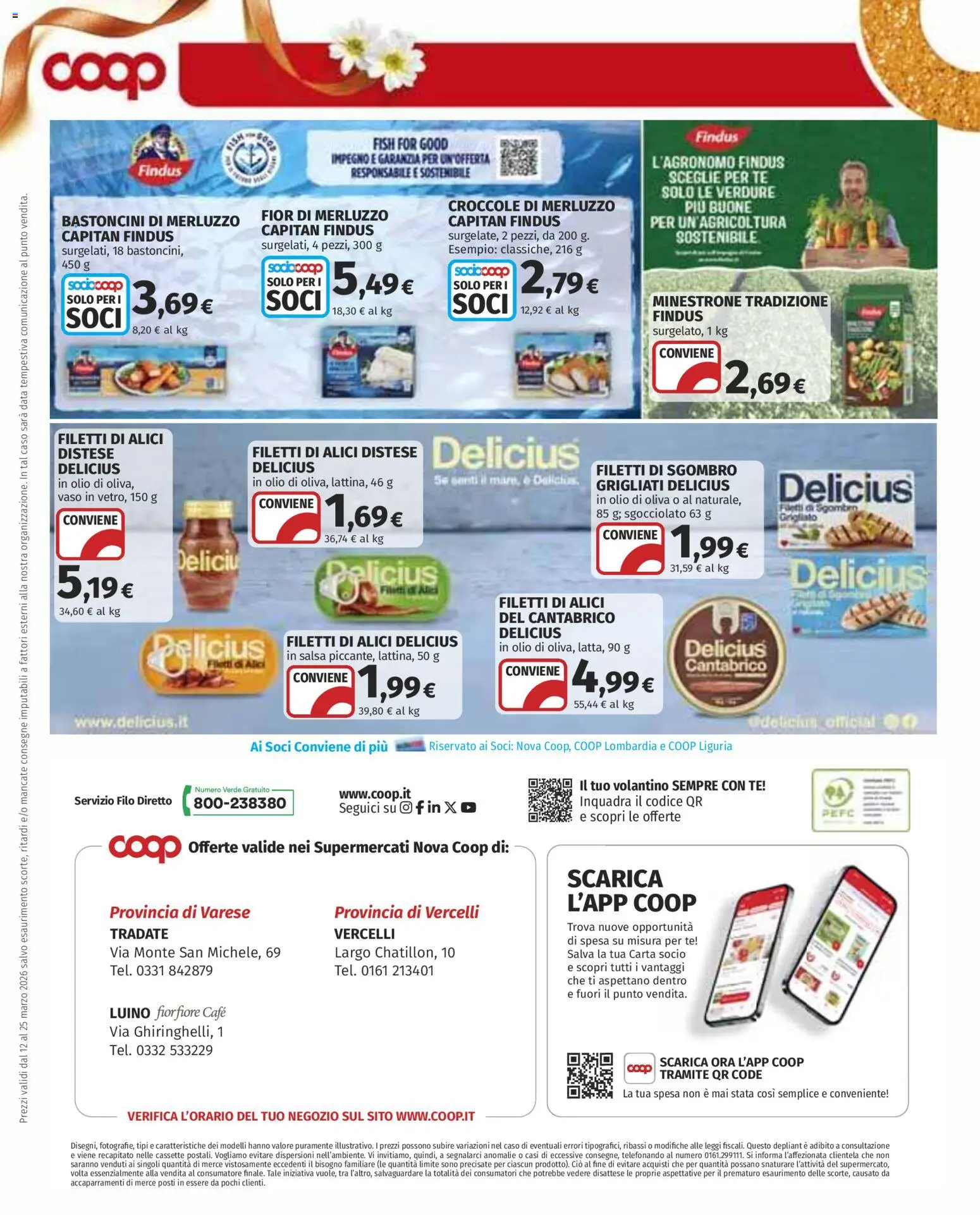 Volantino COOP del 12.03.2026 | Pagina: 31 | Prodotti: Minestrone, Tè, Merluzzo, Alici