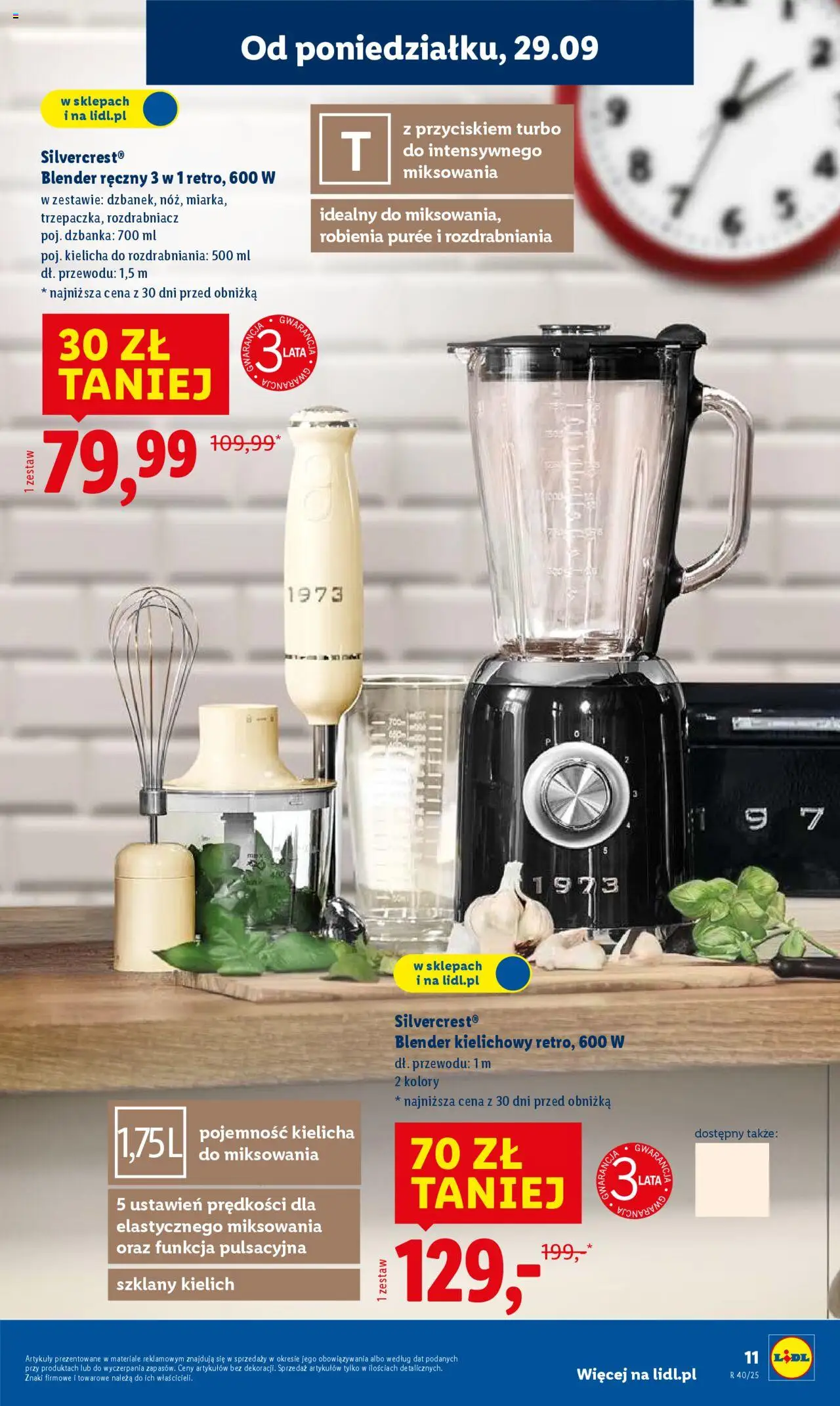 Lidl Katalog od 29.09.2025 | Strona: 15 | Produkty: Blender ręczny, Blender, Blender kielichowy