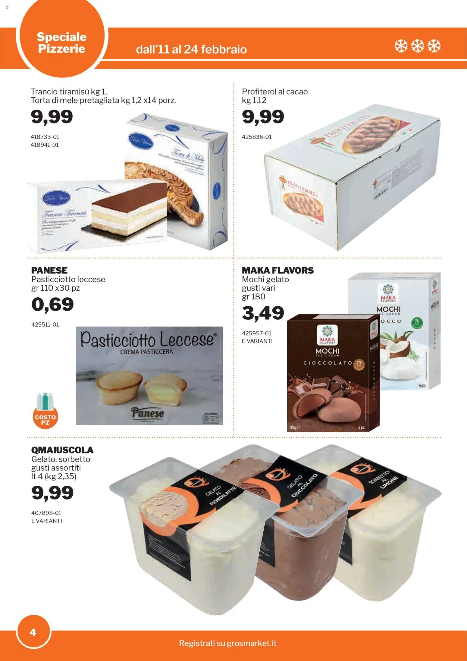 Volantino Sogegross del 11.02.2026 | Pagina: 4 | Prodotti: Crema, Mele, Limone, Cacao