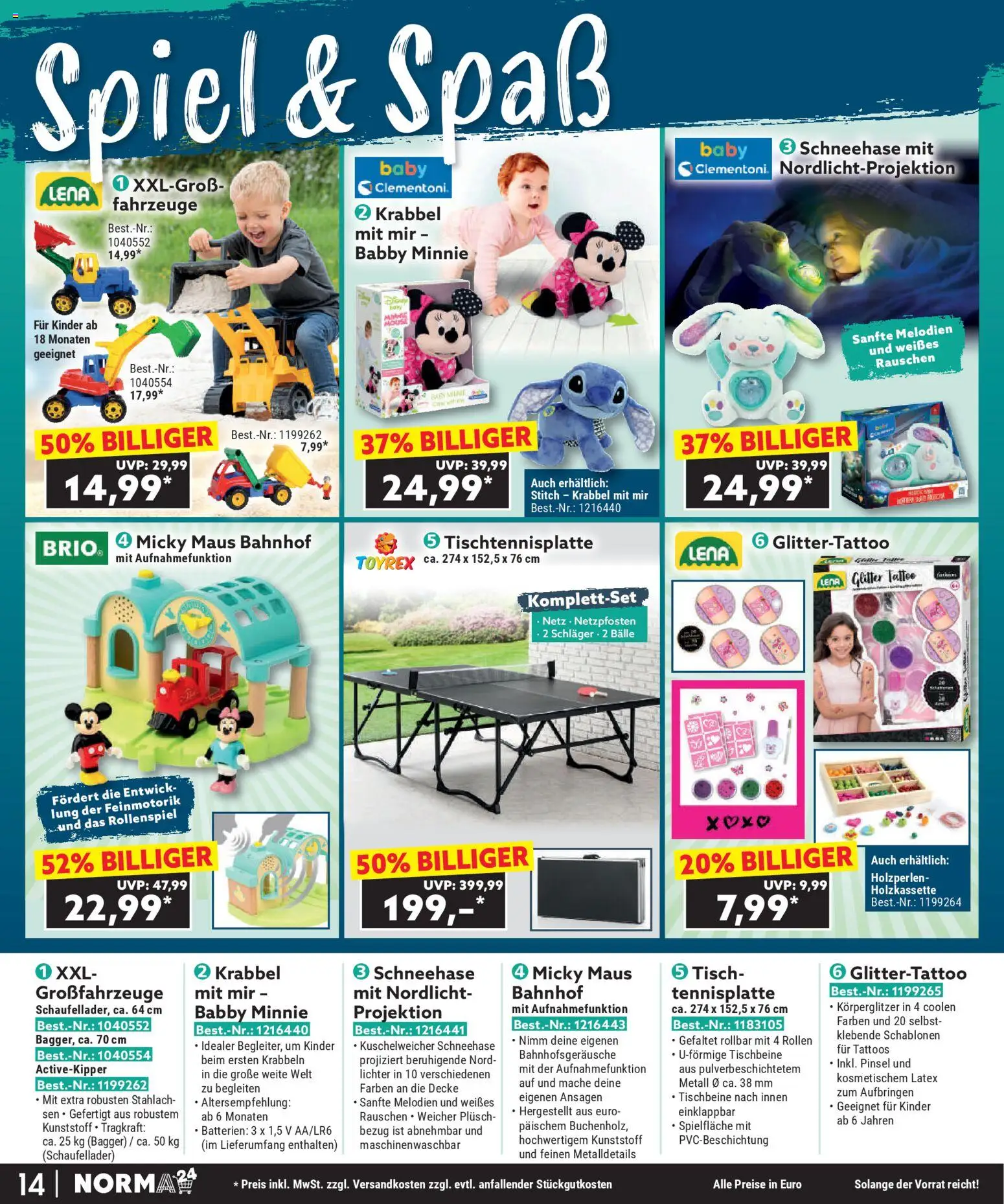 Norma Bestellmagazin  gültig ab 01.11.2025 | Seite: 14 | Produkte: Maus, Spiel, Tisch, Pinsel