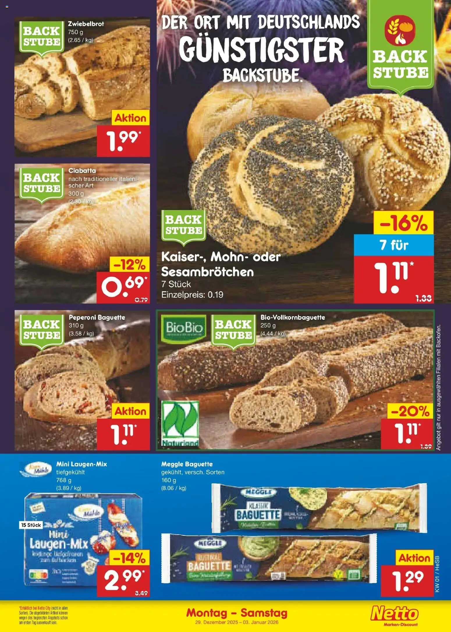 Netto Marken-Discount prospekt Hamburg	 – gültig ab 28.12.2025 | Seite: 13 | Produkte: Baguette