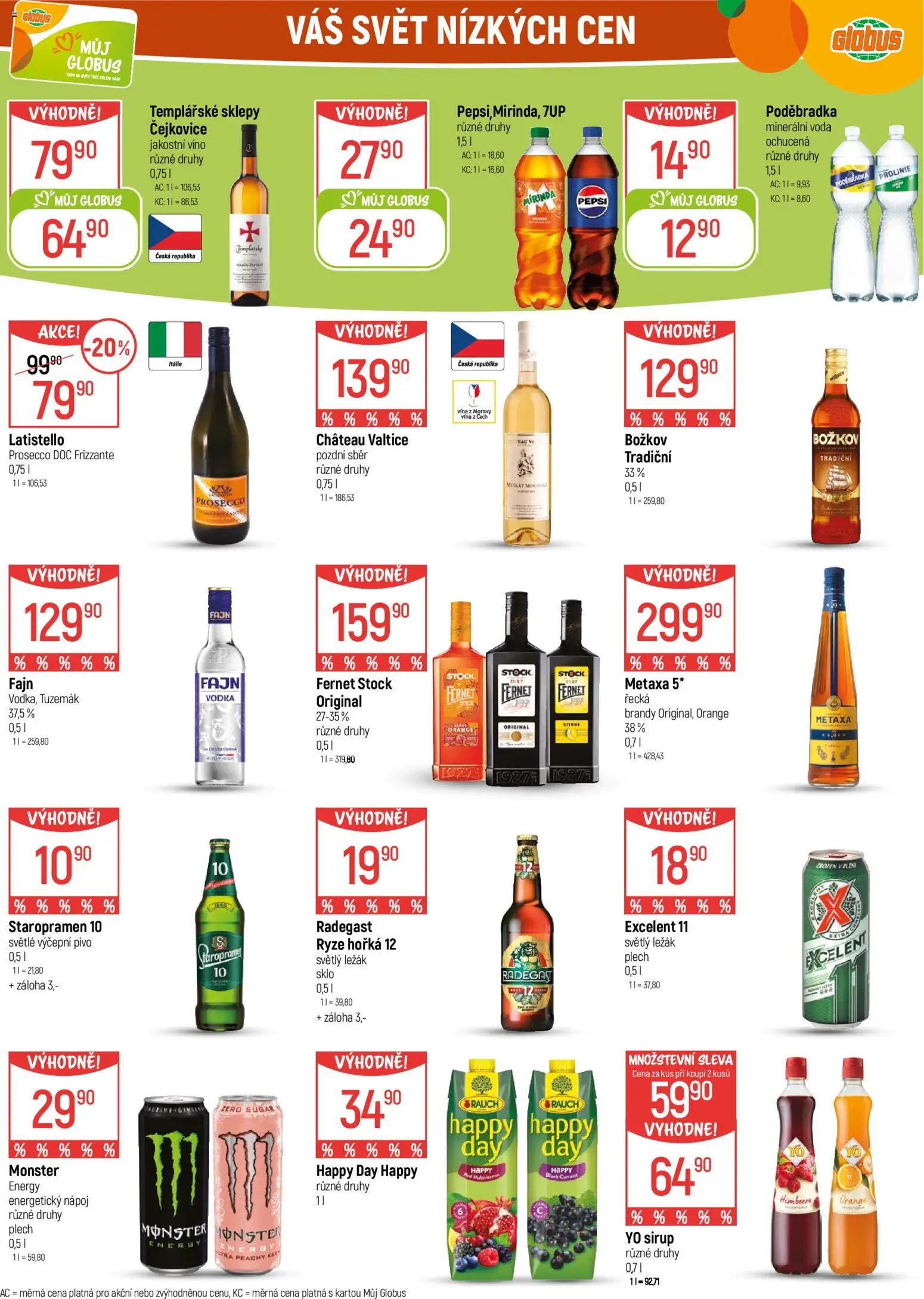 Globus leták - Karlovy Vary od 07.01.2026 | Strana: 22 | Produkty: Monster, Prosecco, Brandy, Plech