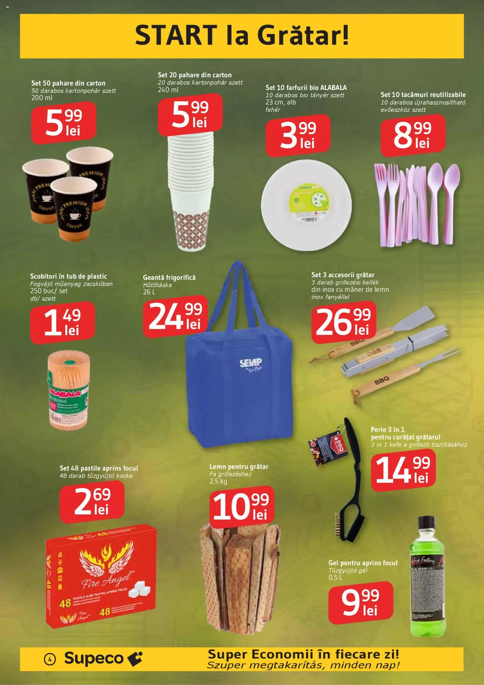 Noul catalog Supeco – valabil de la 16.04.2026 | Pagină: 4 | Produse: Şerit ödül, Geantă, Pahare, Perie