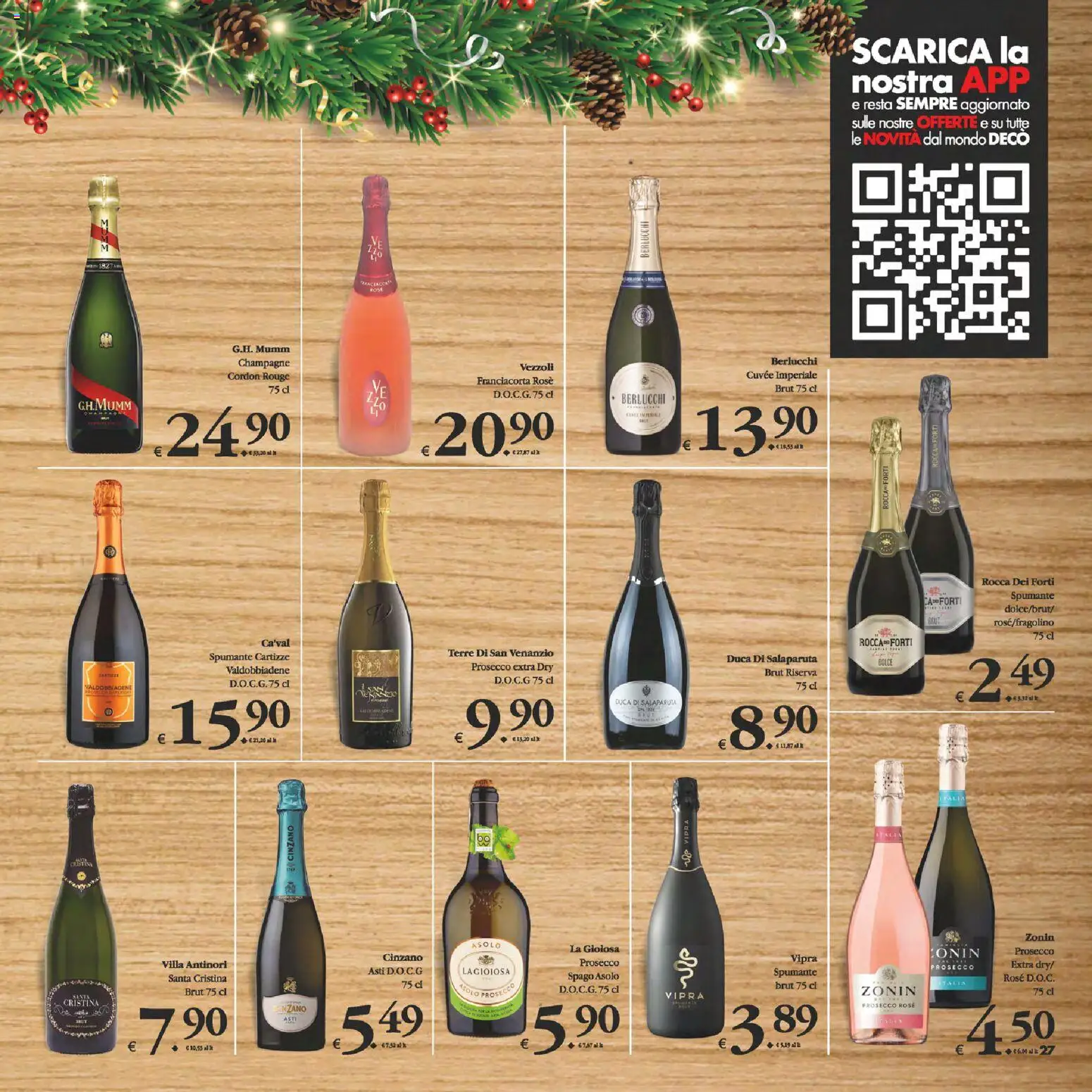 Volantino Decò del 05.12.2025 | Pagina: 27 | Prodotti: Prosecco, Spumante, Champagne