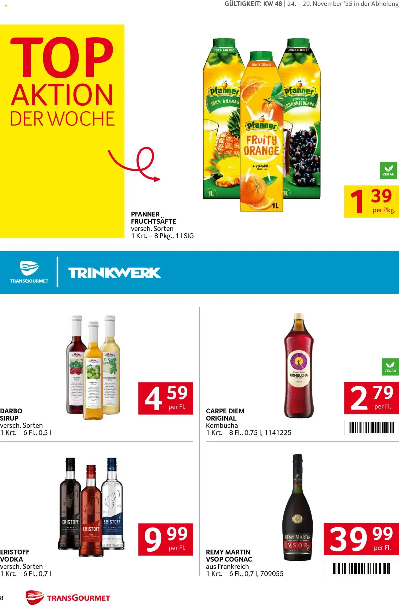 Transgourmet Flugblatt gültig ab 24.11.2025 | Seite: 8 | Produkte: Ananas