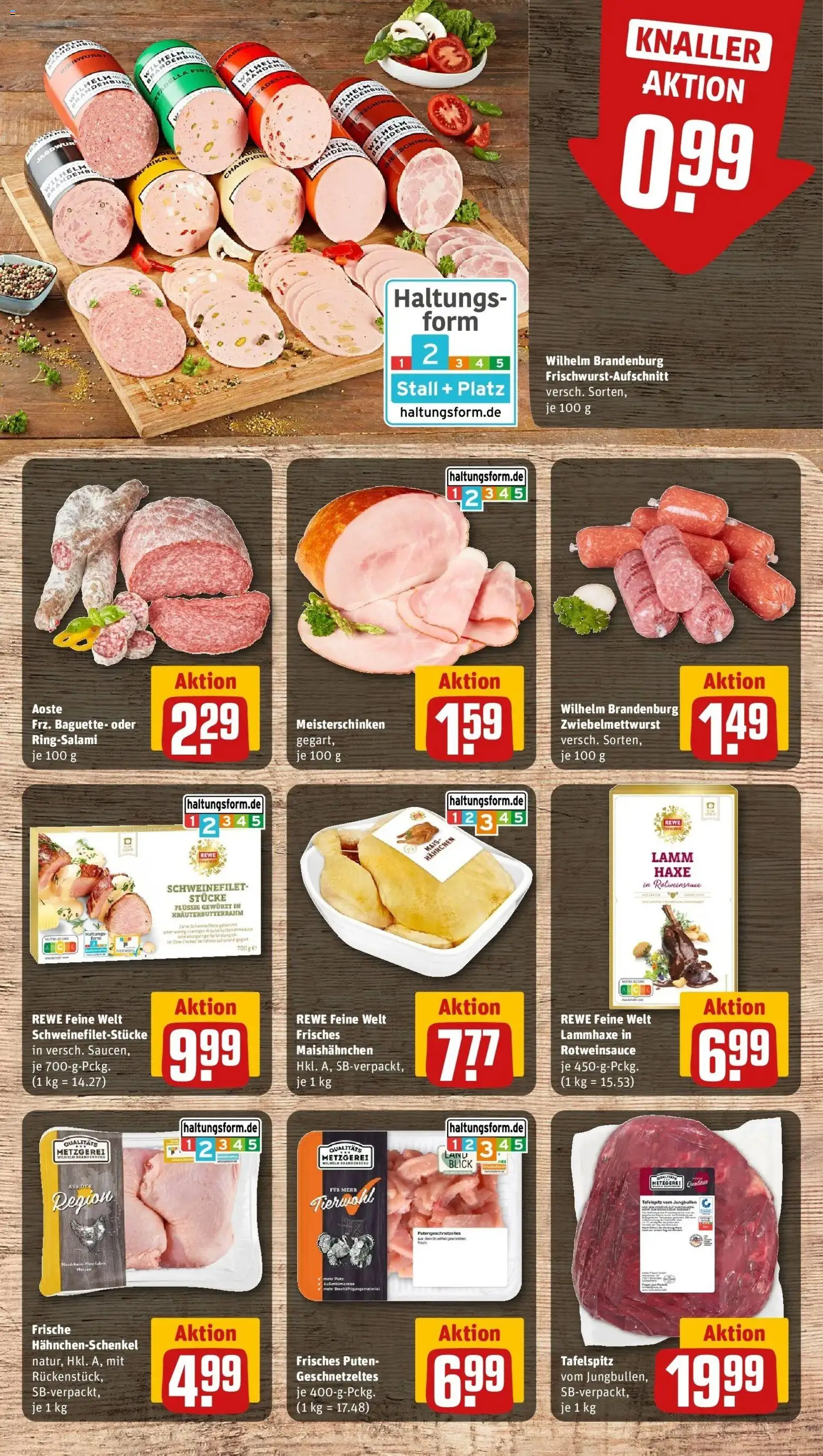 Rewe Prospekt Neuss / Innenstadt	 – gültig ab 30.03.2026 | Seite: 12 | Produkte: Tür, Baguette, Schweinefilet, Salami