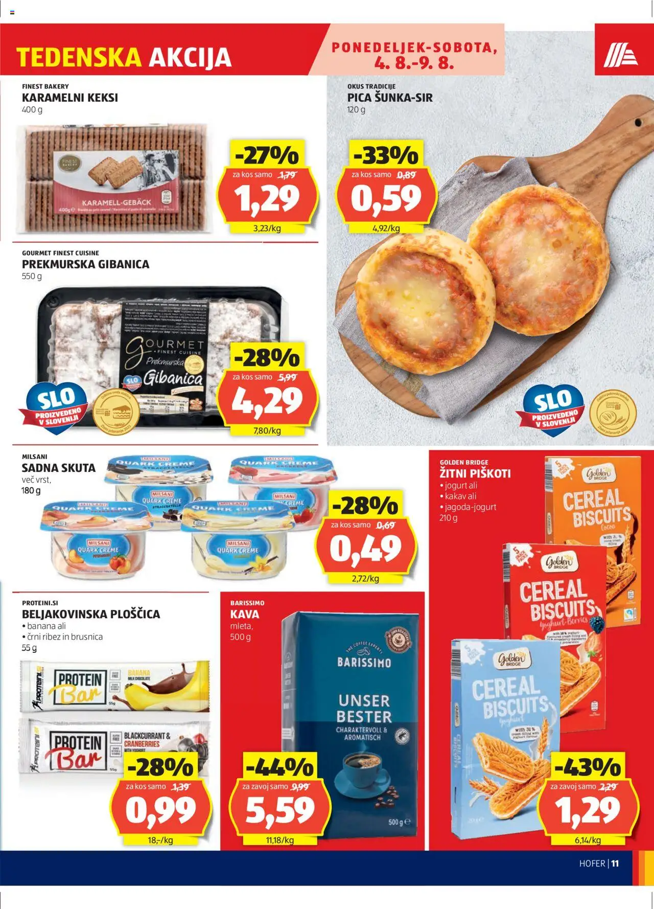 Hofer SI katalog | vrijedi od 31.07.2025 | Stranica: 11 | Proizvodi: Ribež, Keksi, Jogurt, Brusnica