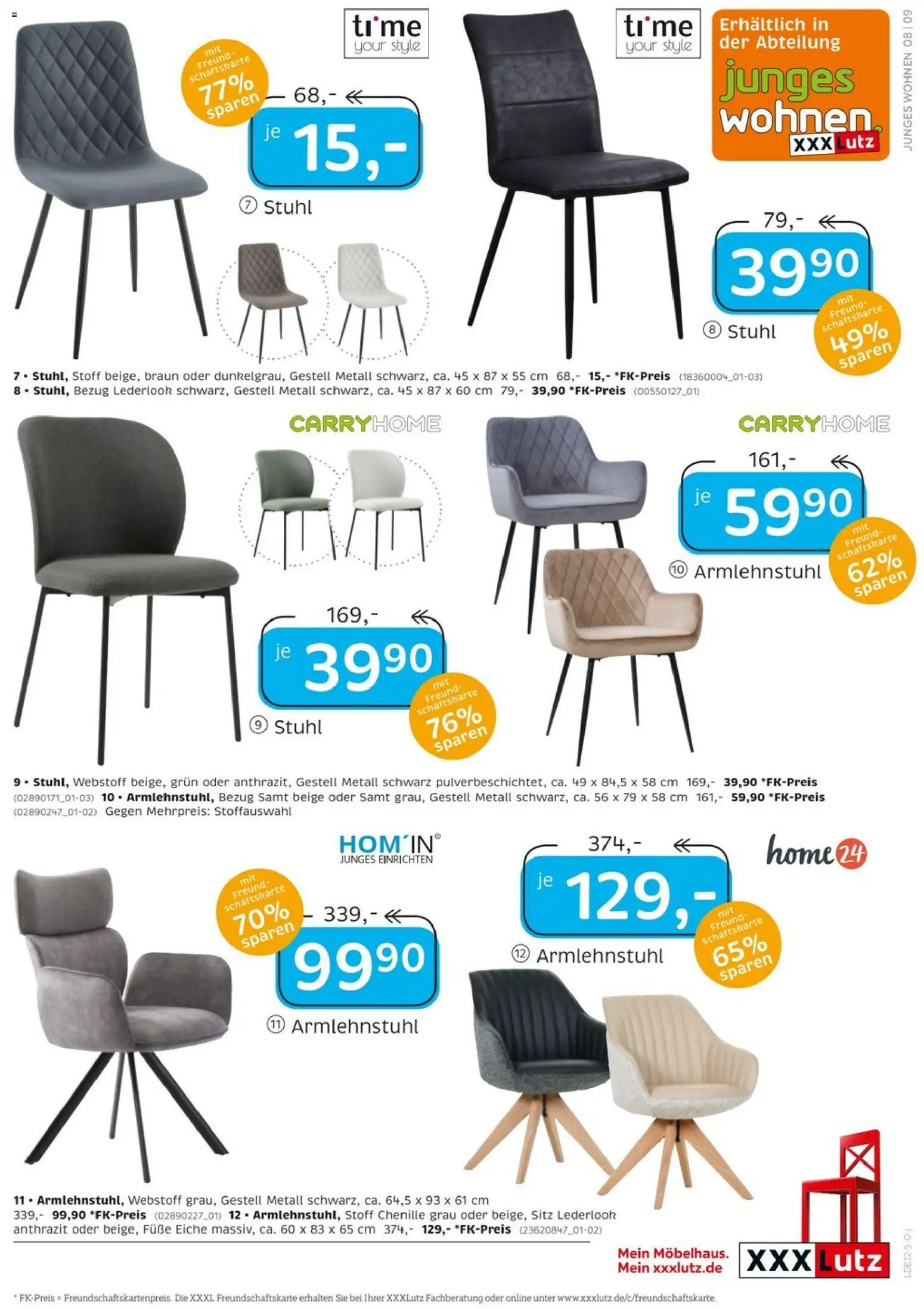 XXXL Lutz Junges Wohnen – gültig ab 30.11.2025 | Seite: 9 | Produkte: Stuhl