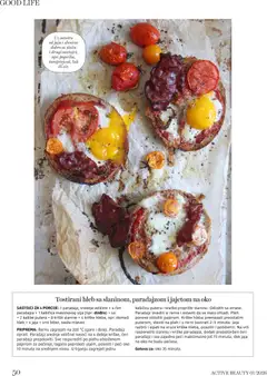 Tostirani hleb sa slaninom, paradajzom i jajetom na oko, Toasted bread with bacon, tomatoes and fried egg. - pregled DM Drogerie kataloga - važi od 19.02.2026 | Strana: 50