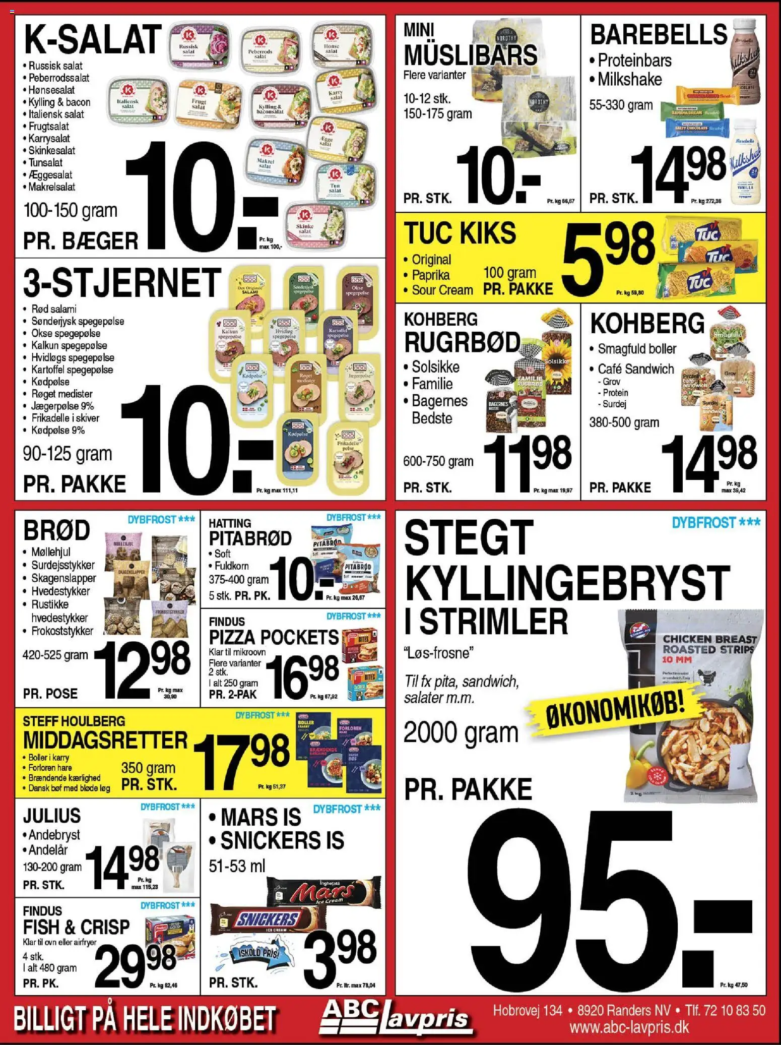 Abc Lavpris tilbudsavis – gyldig fra 12.11.2025 | Side: 4 | Produkter: Kalkun, Bacon, Skinkesalat, Russisk salat