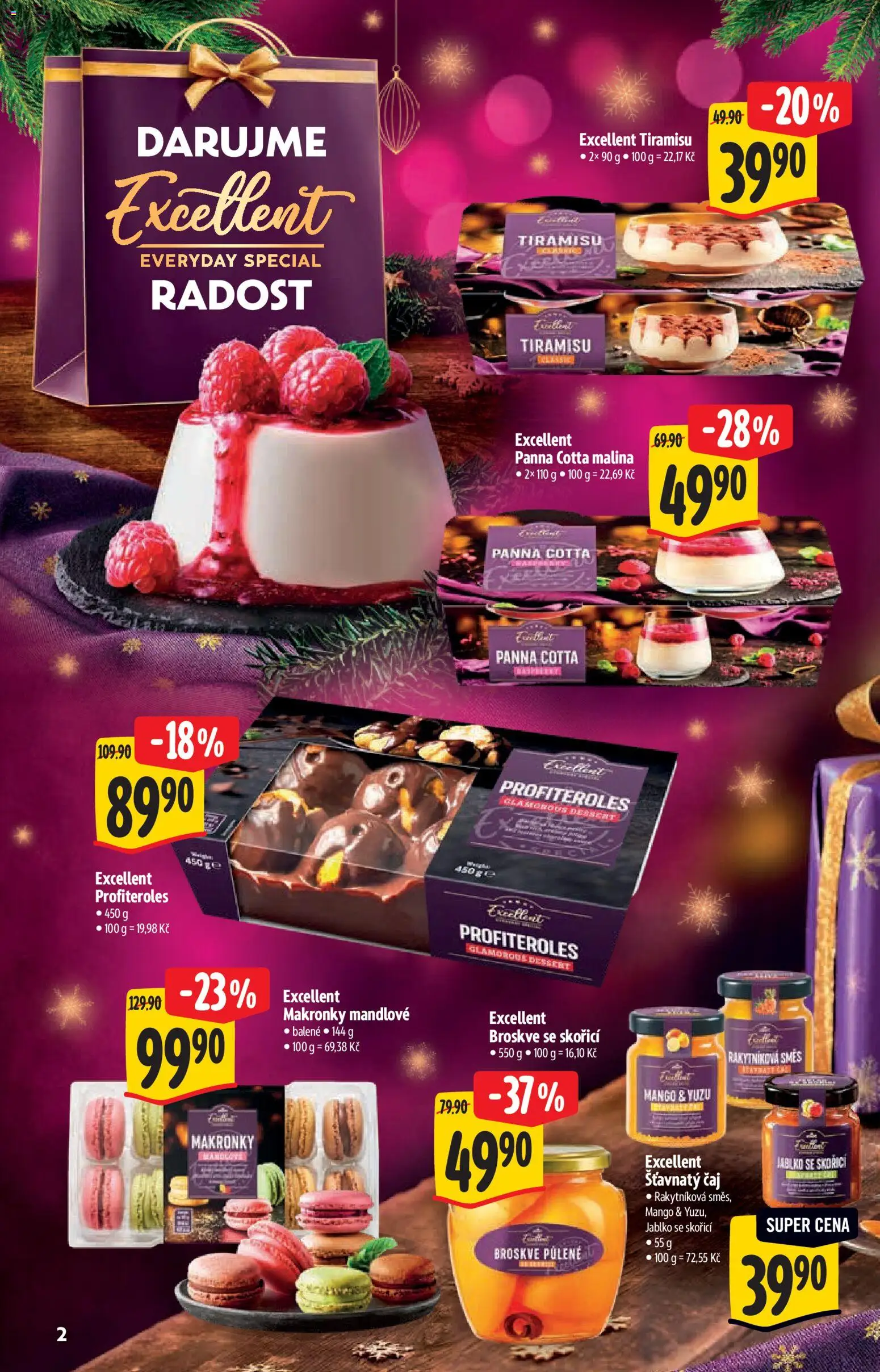 Albert katalog - Supermarket od 29.10.2025 | Strana: 2 | Produkty: Profiteroles, Mango, Tiramisu, Panna cotta