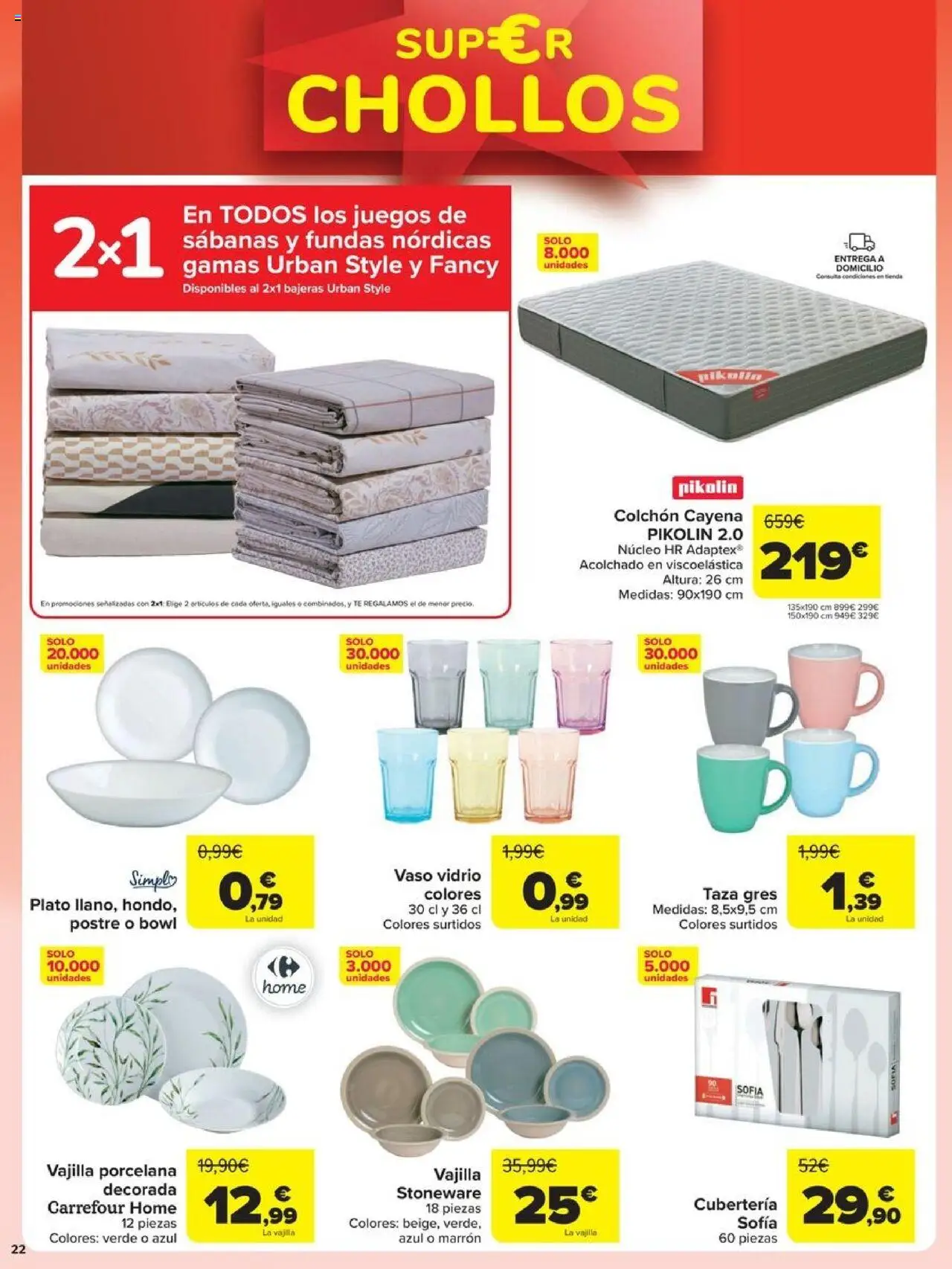 Carrefour - Chollos │ válido desde el 19.09.2025 | Página: 22 | Productos: Té, Colchon, Βρεφικό κρεβάτι, Cubertería