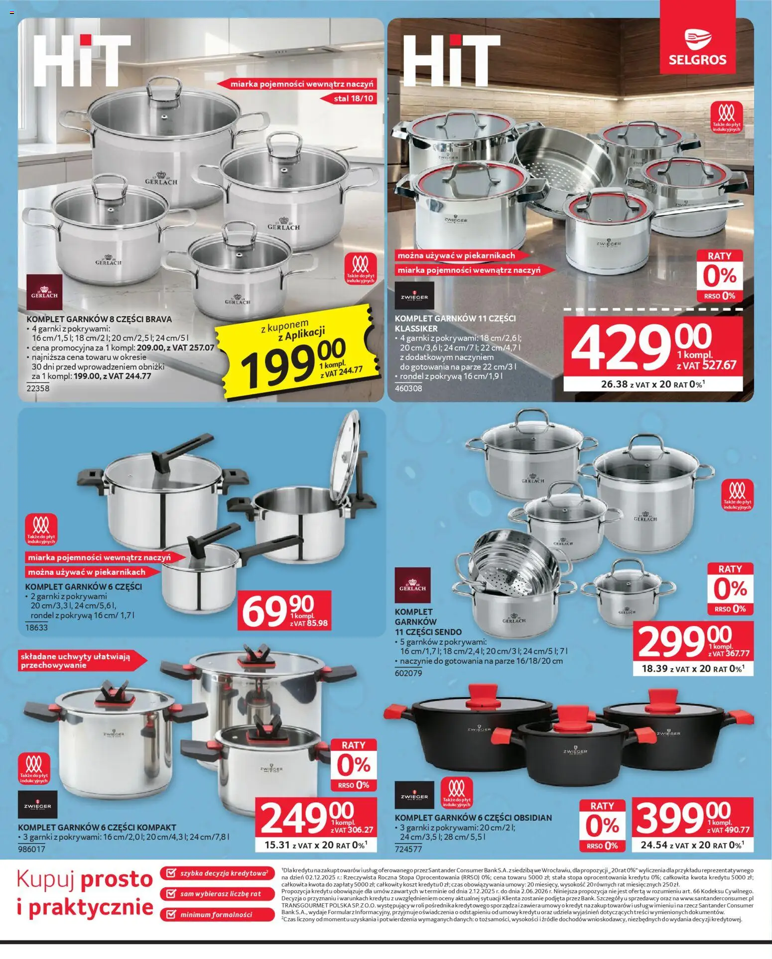 Selgros cash&carry - Oferta Przemysłowa od 09.04.2026 | Strona: 14 | Produkty: Komplet garnków, Garnki