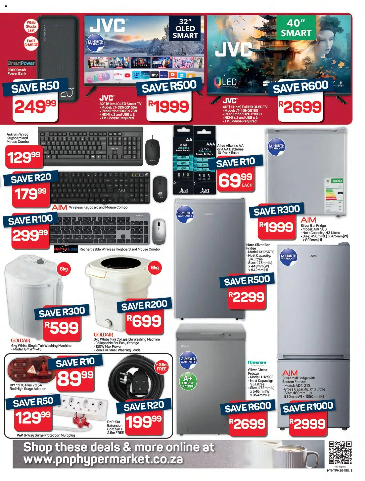 New Pick n Pay catalogue – valid from 02.02.2026 | Page: 3 | Products: Mouse, Keyboard, Freezer, TV