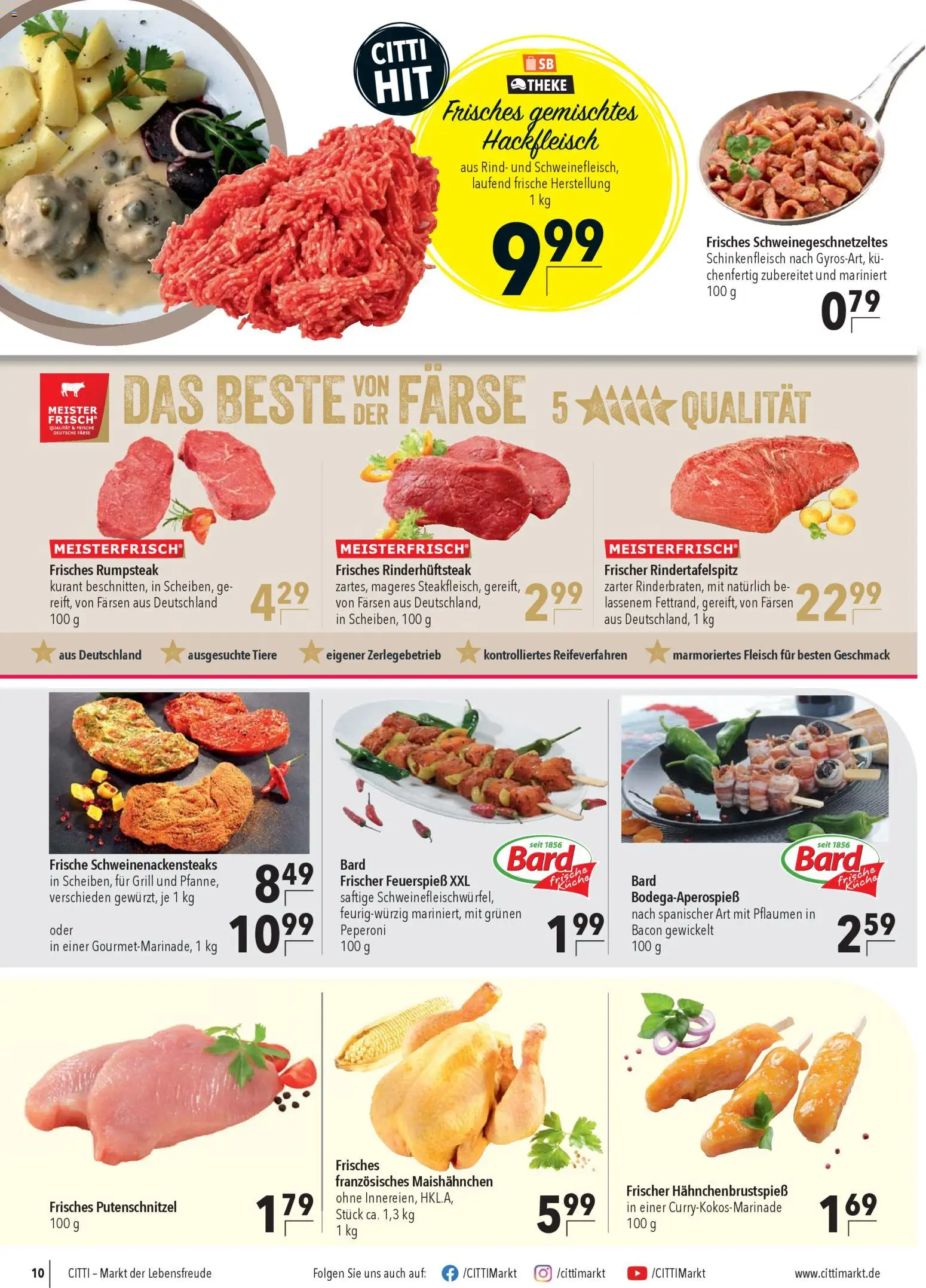 CITTI Markt Prospekt 	 – gültig ab 15.04.2026 | Seite: 10 | Produkte: Grill, Theke, Küche, Fleisch