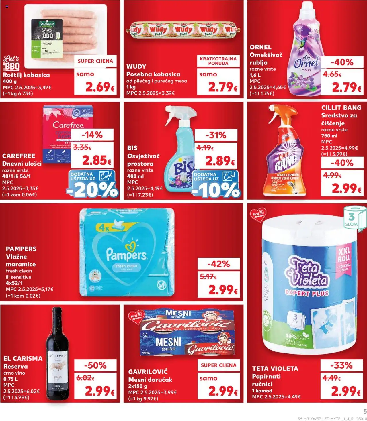 Kaufland katalog | vrijedi od 10.09.2025 | Stranica: 5 | Proizvodi: Feta, Dnevni ulošci, Vlažne maramice, Omekšivač