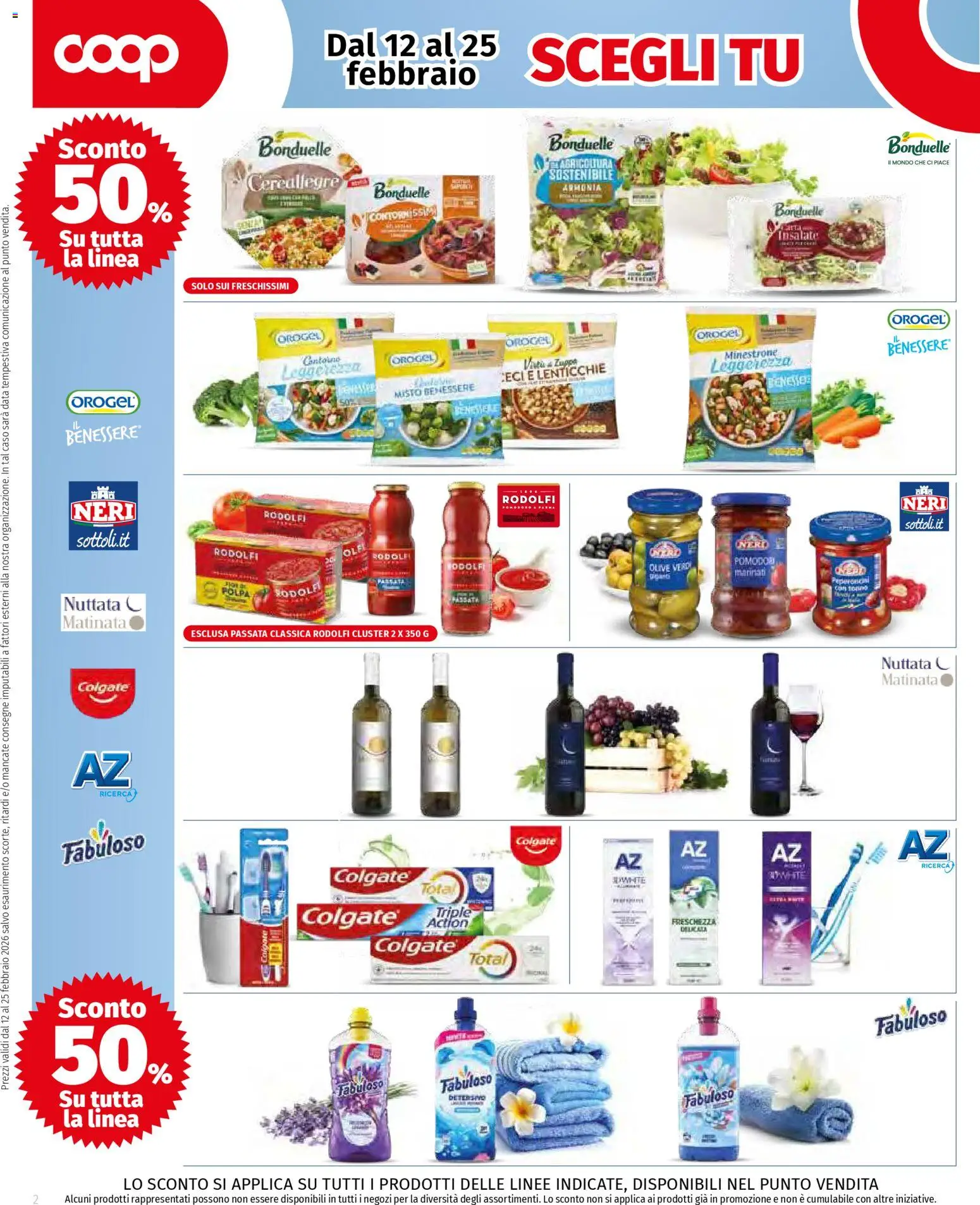Volantino COOP del 12.02.2026 | Pagina: 2 | Prodotti: Minestrone, Ceci, Olive, Data
