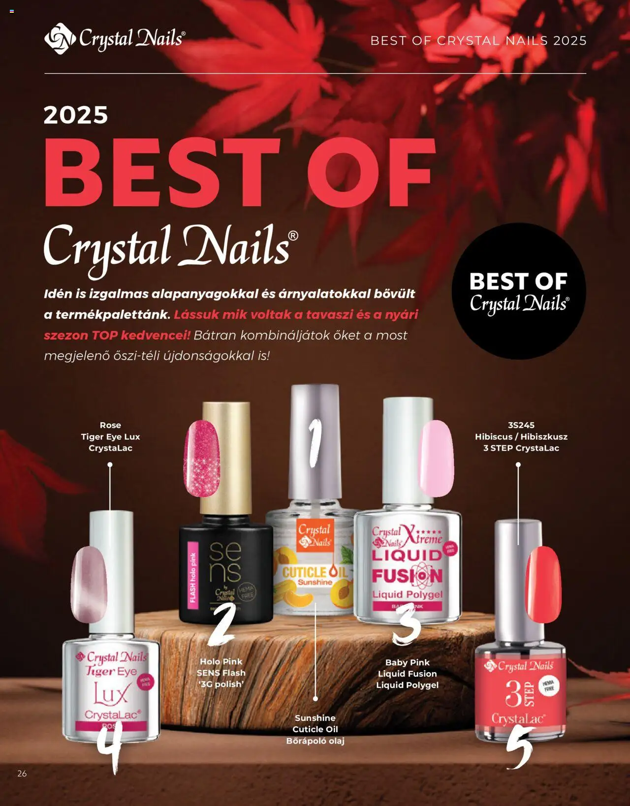 Crystal Nails akciós ujság - amely érvényes a következő dátumtól: 07.09.2025 | Oldal: 26 | Termékek: Olaj