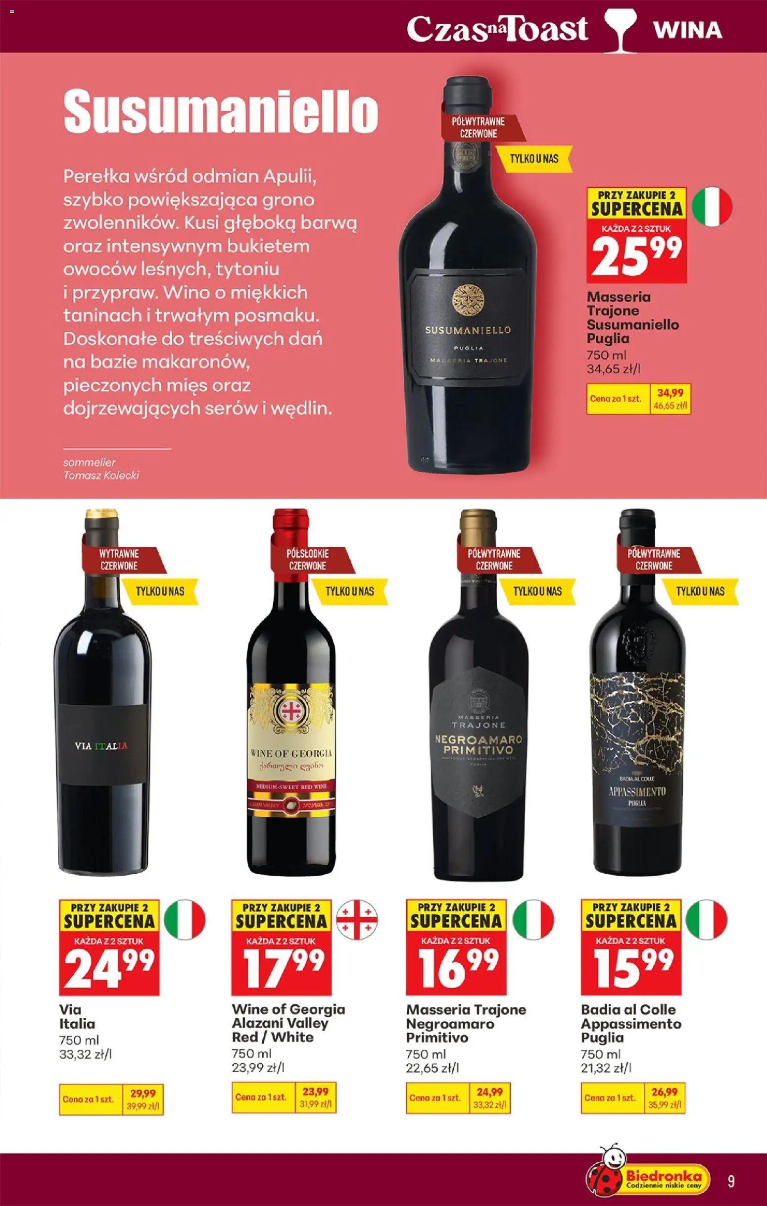 Biedronka gazetka - Czas na toast od 20.04.2026 | Strona: 9