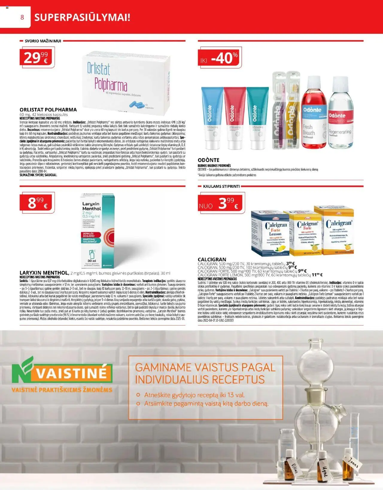 Norfa vaistinė leidinys│galioja nuo 01.08.2025 | Puslapis: 8 | Prekių: Tv