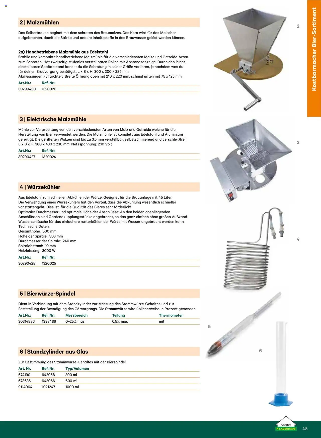 Lagerhaus Katalog Most & Saft gültig ab 25.06.2025 | Seite: 45 | Produkte: Getreide, Wasser, Thermometer, Mühle