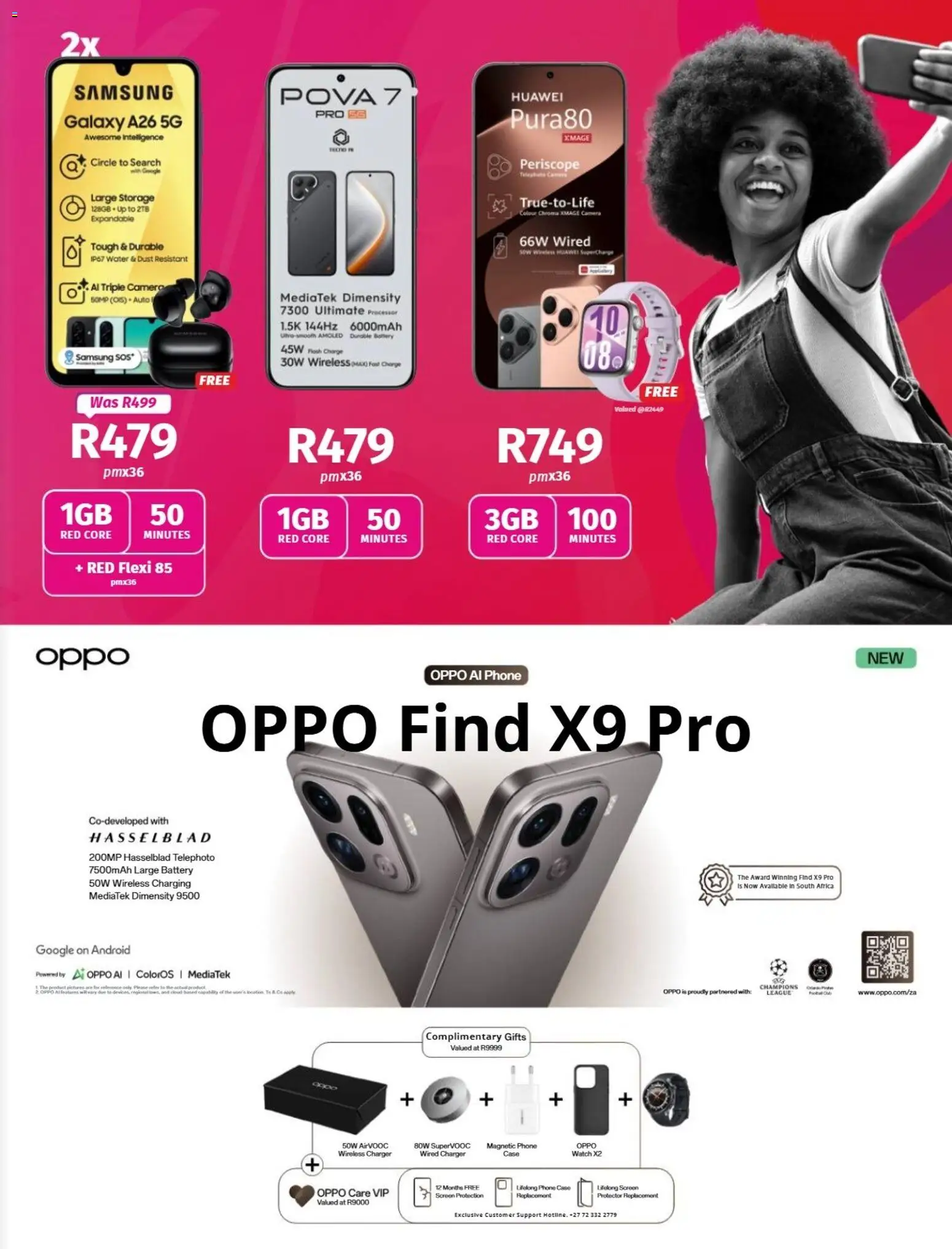 New Vodacom catalogue – valid from 09.12.2025 | Page: 25 | Products: Phone, Watch, Charger, Water