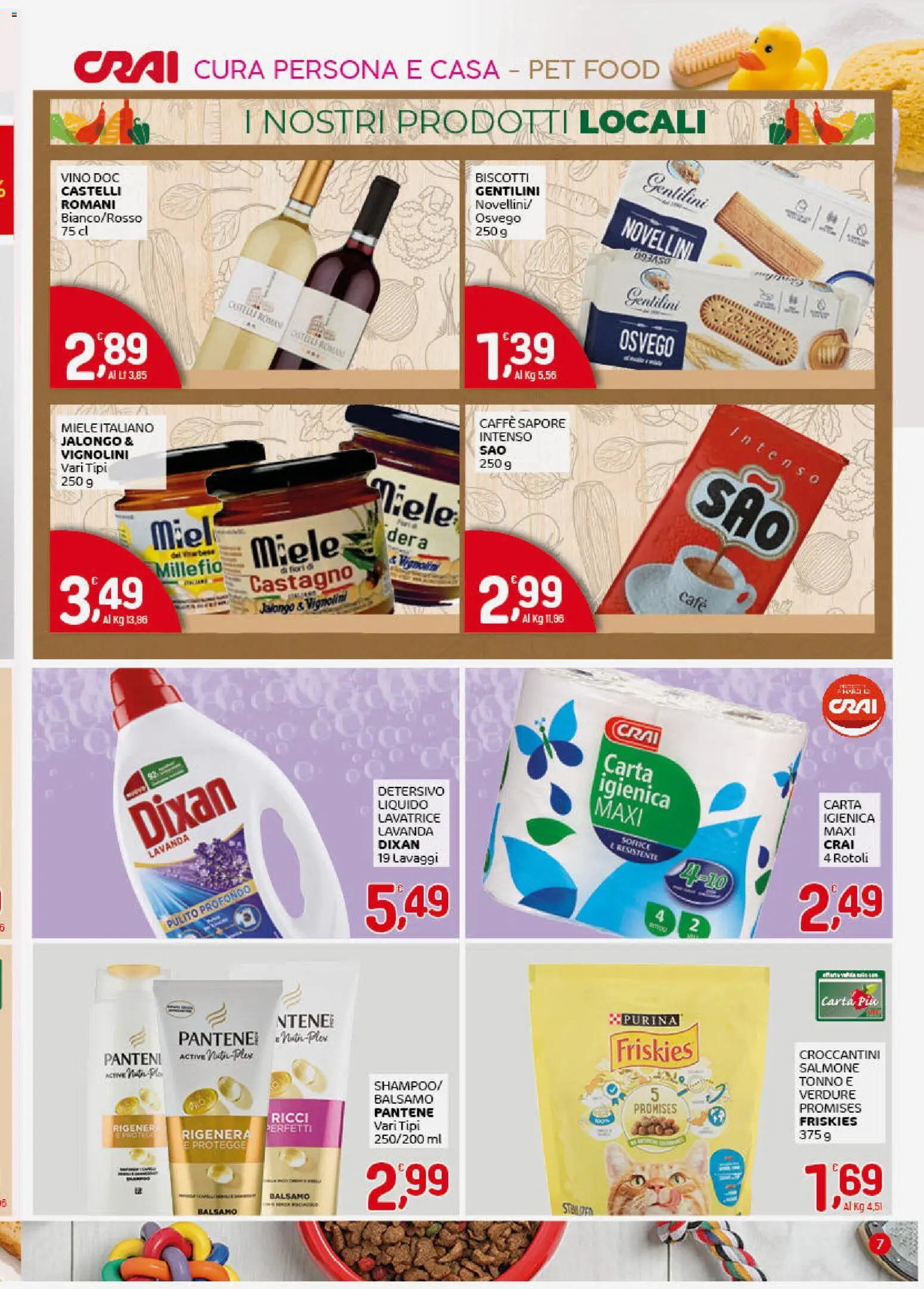 Volantino CRAI del 08.01.2026 | Pagina: 7 | Prodotti: Salmone, Biscotti, Lavatrice, Miele
